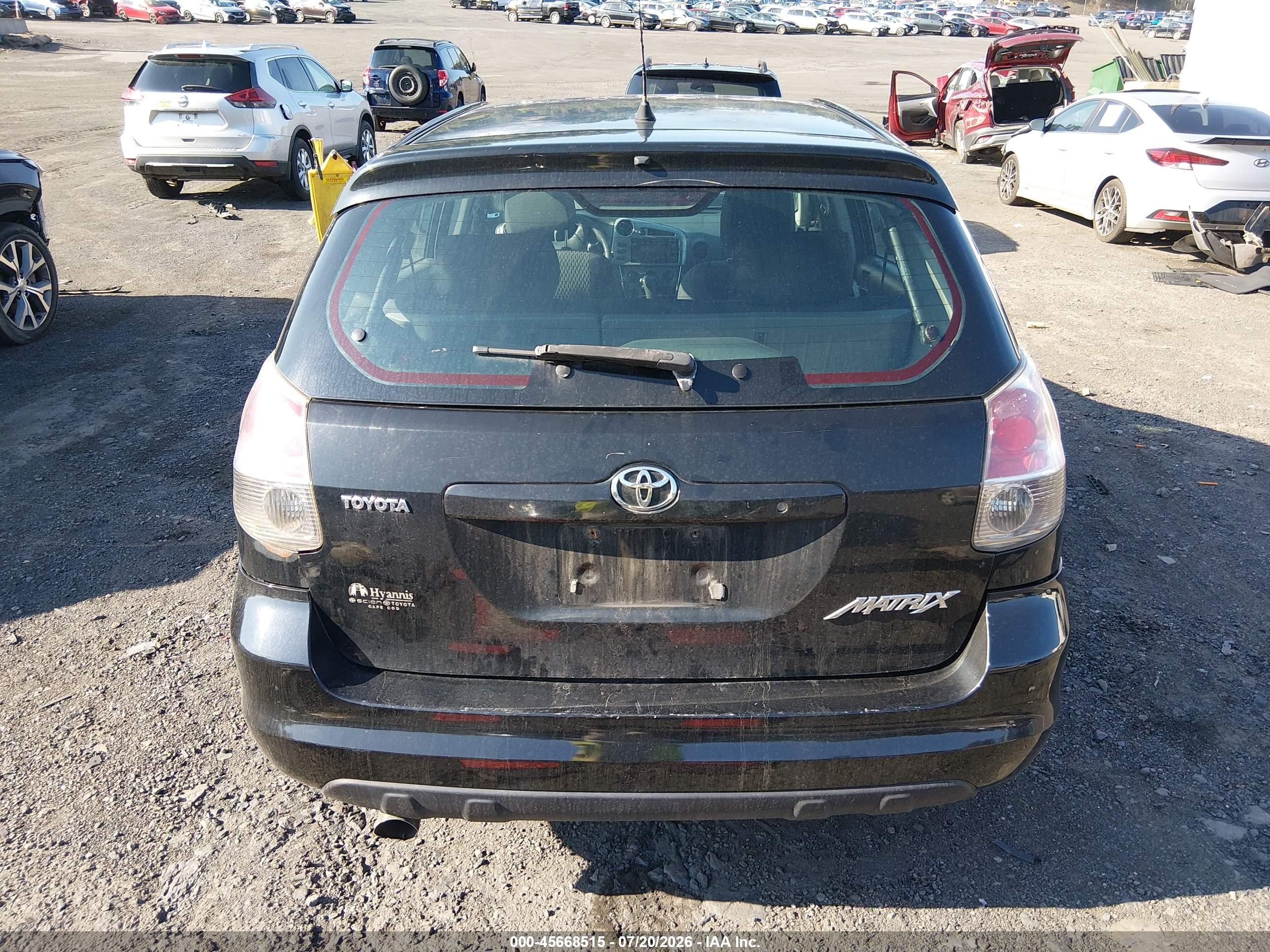 2008 Toyota Matrix Std Черный vin: 2T1KR32E18C690559