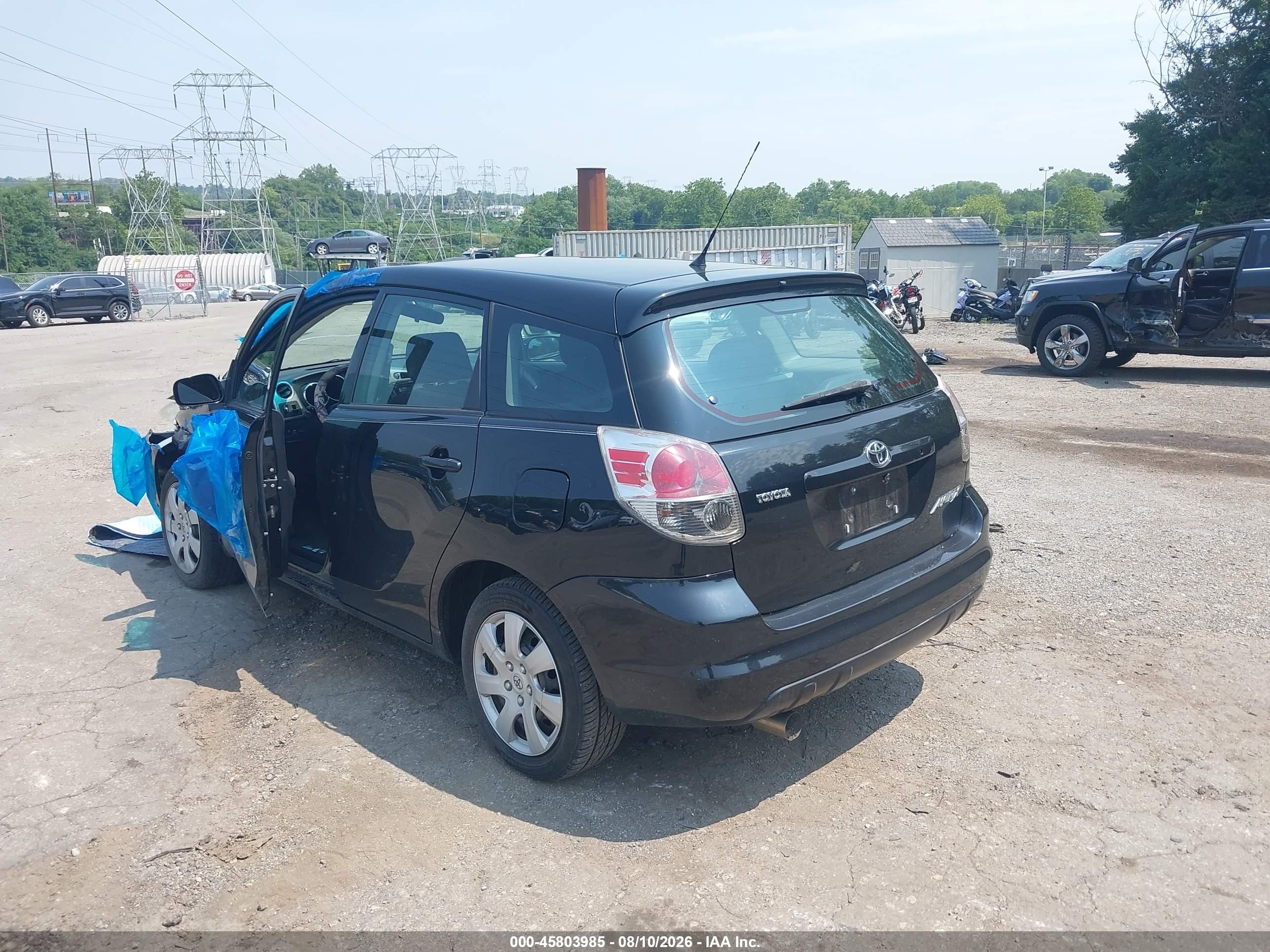 2008 Toyota Matrix Std Black vin: 2T1KR32E18C712821