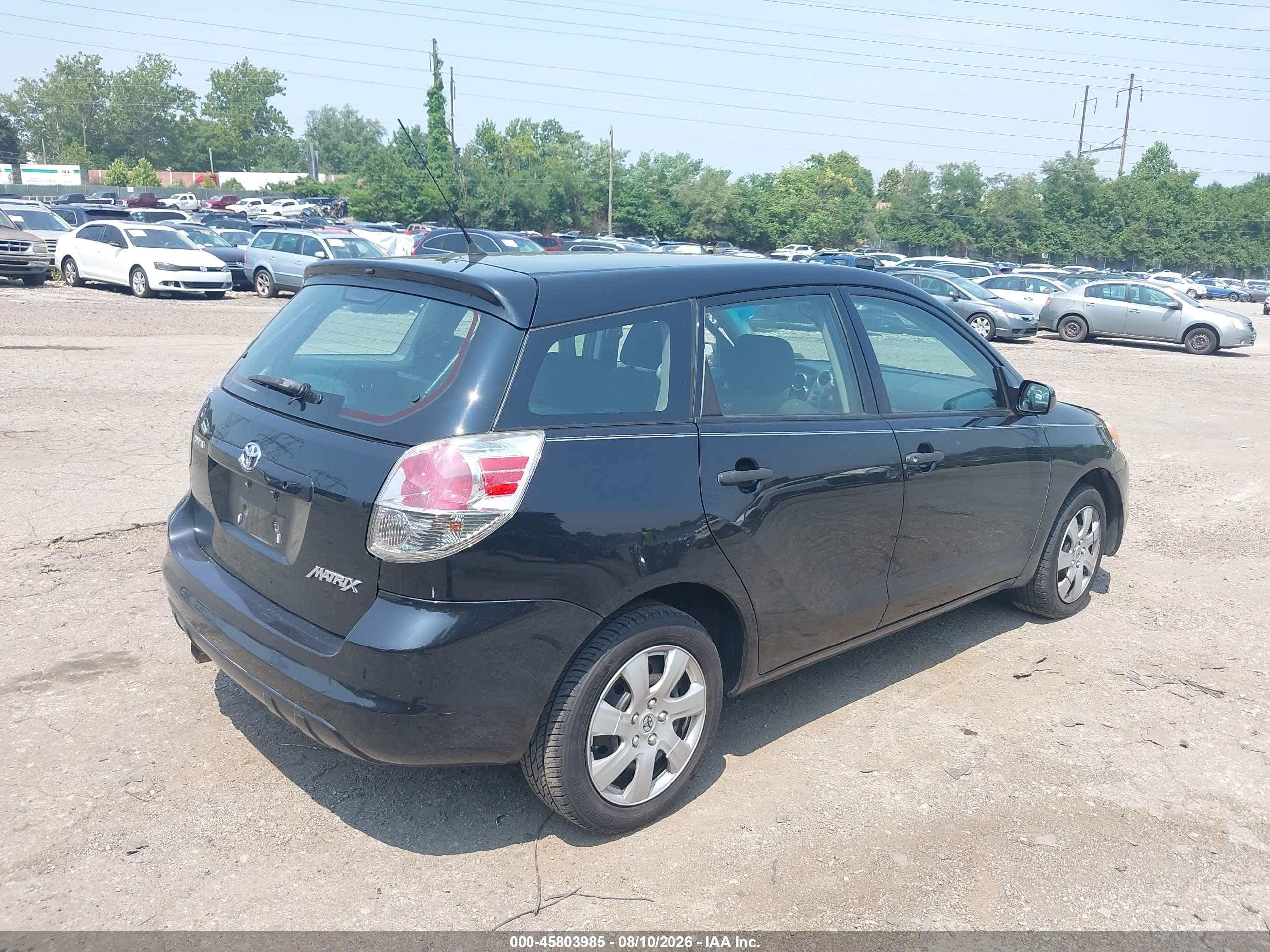 2008 Toyota Matrix Std Black vin: 2T1KR32E18C712821