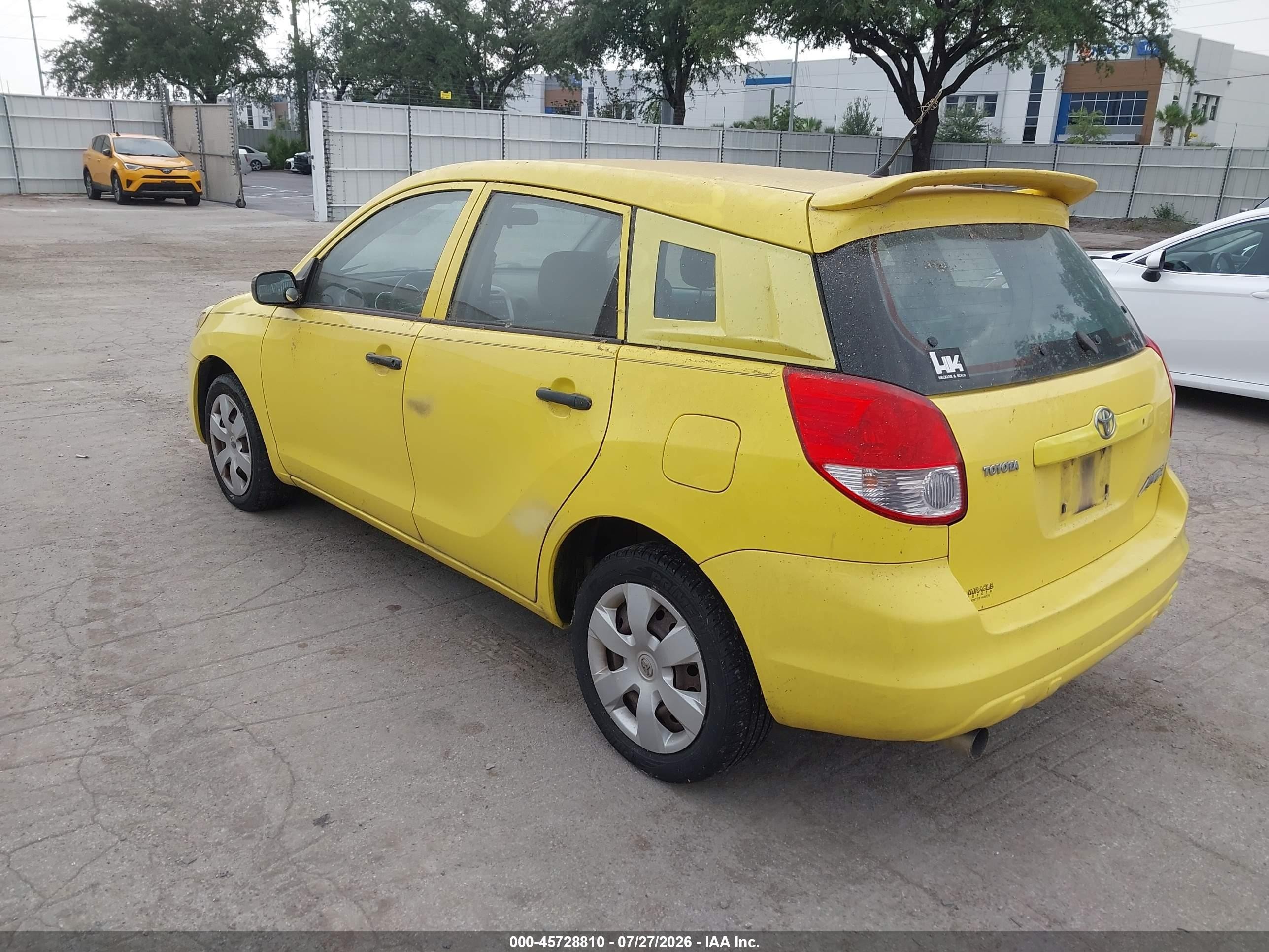 2004 Toyota Corolla Matrix Xr Yellow vin: 2T1KR32E24C201970