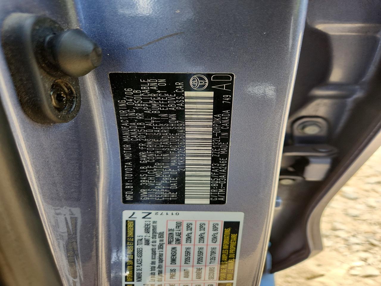 2006 Toyota Corolla Matrix Xr Синий vin: 2T1KR32E26C604897