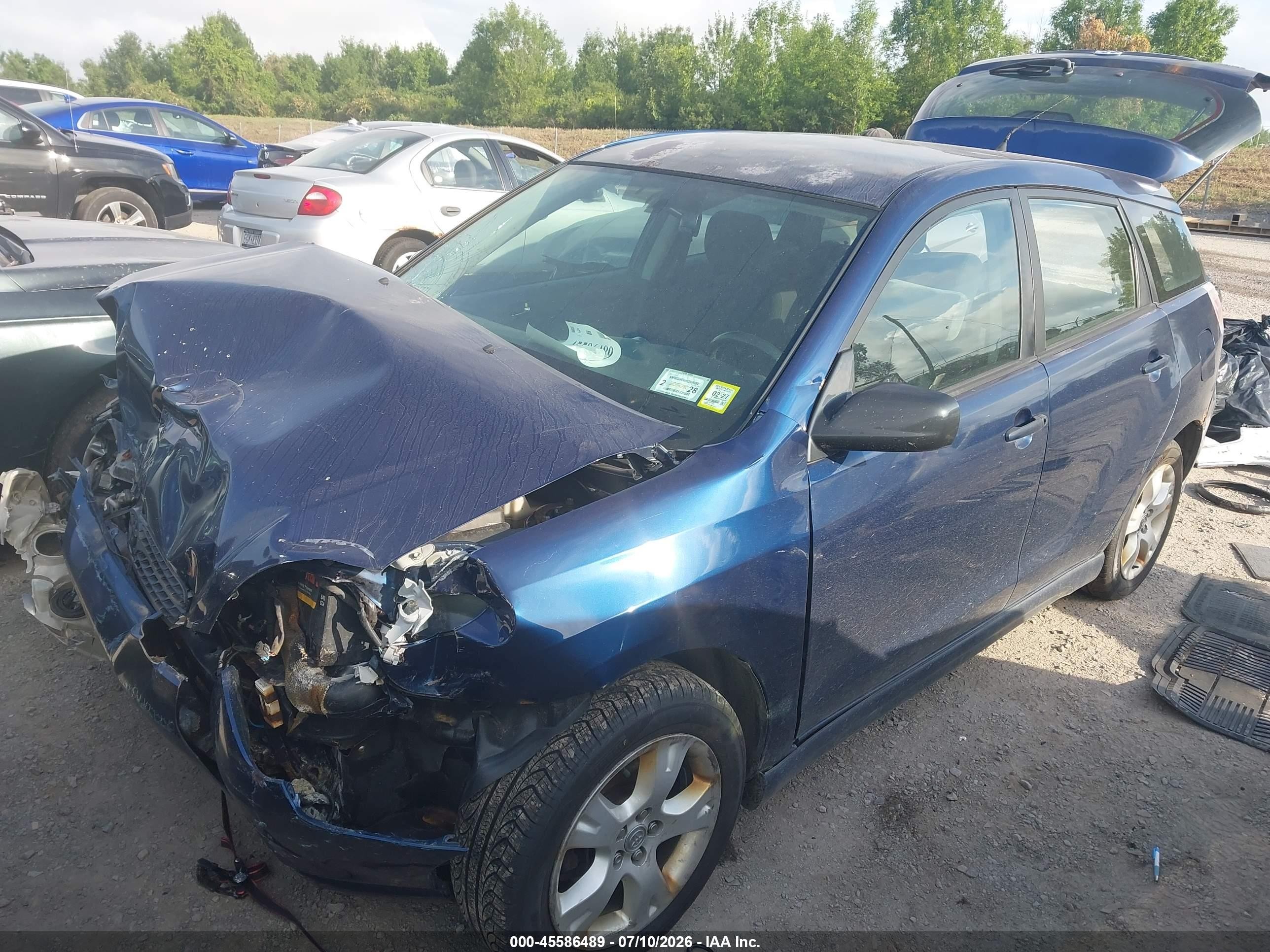 2007 Toyota Matrix Xr Blue vin: 2T1KR32E27C684154