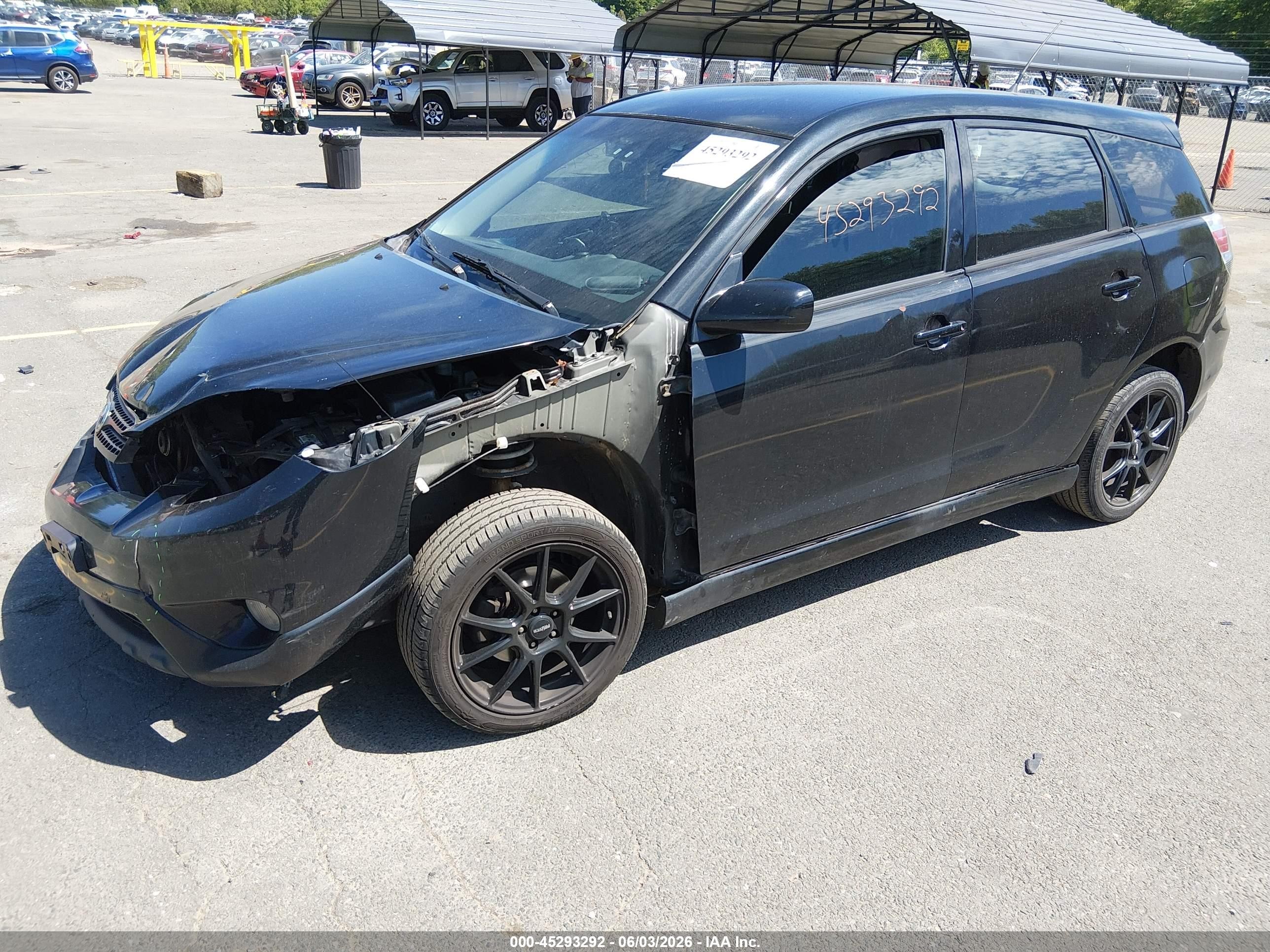 2008 Toyota Matrix Xr Black vin: 2T1KR32E28C698315