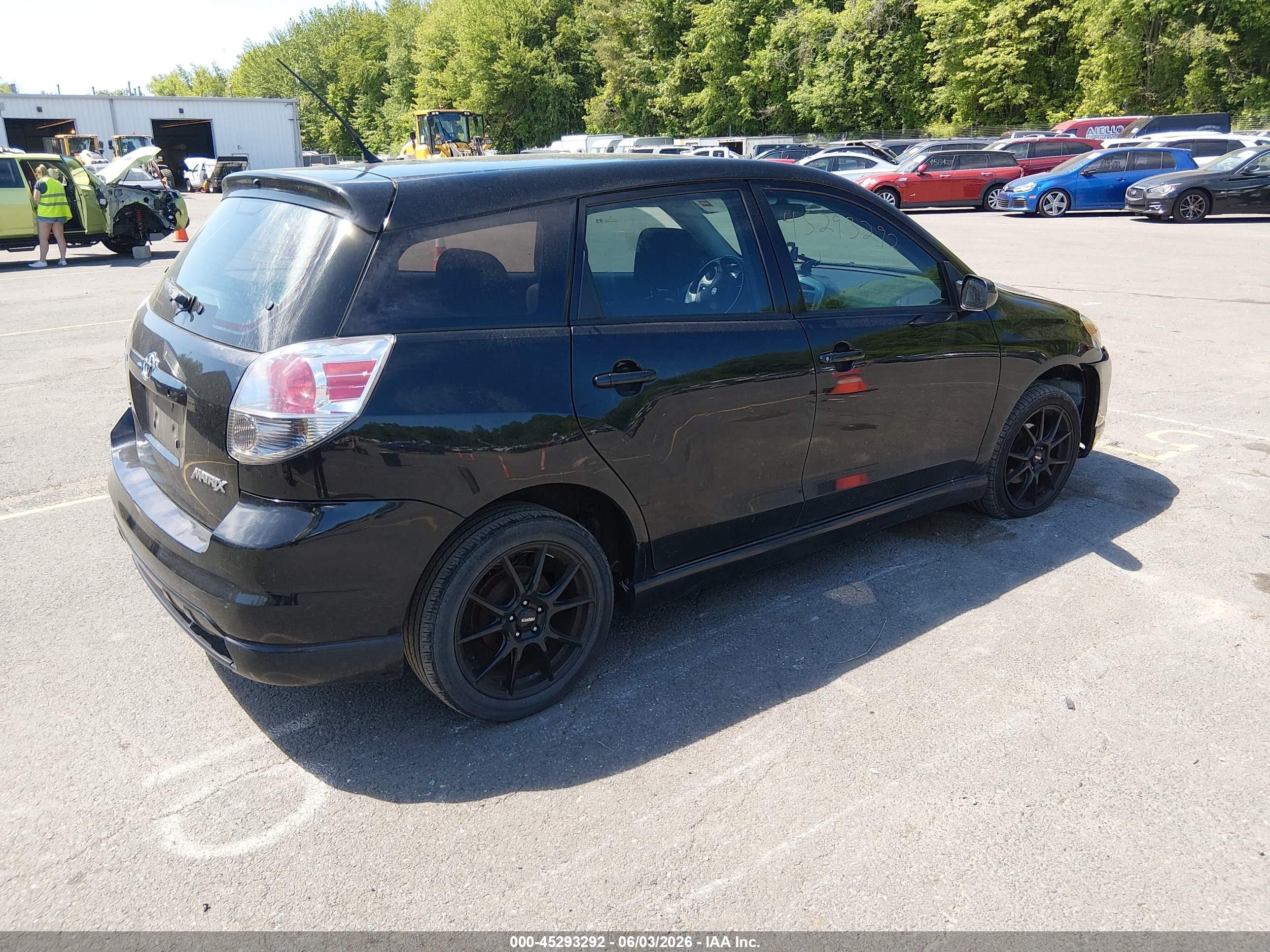 2008 Toyota Matrix Xr Black vin: 2T1KR32E28C698315