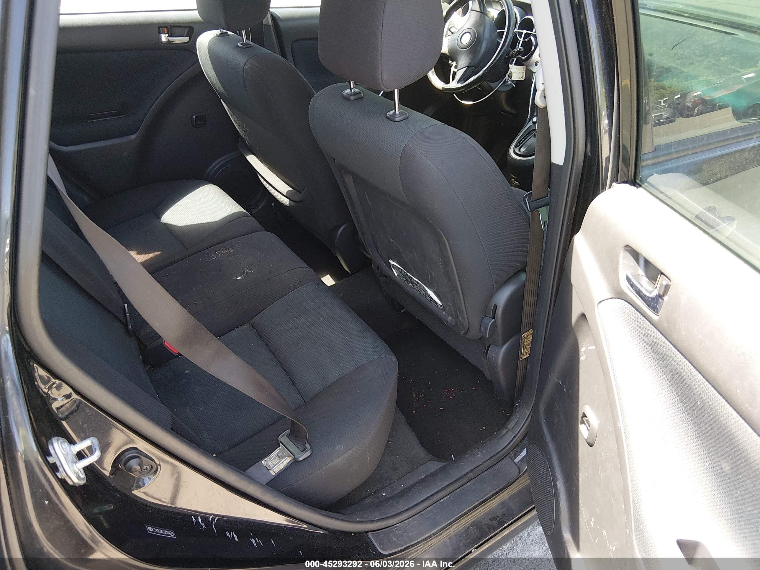 2008 Toyota Matrix Xr Black vin: 2T1KR32E28C698315