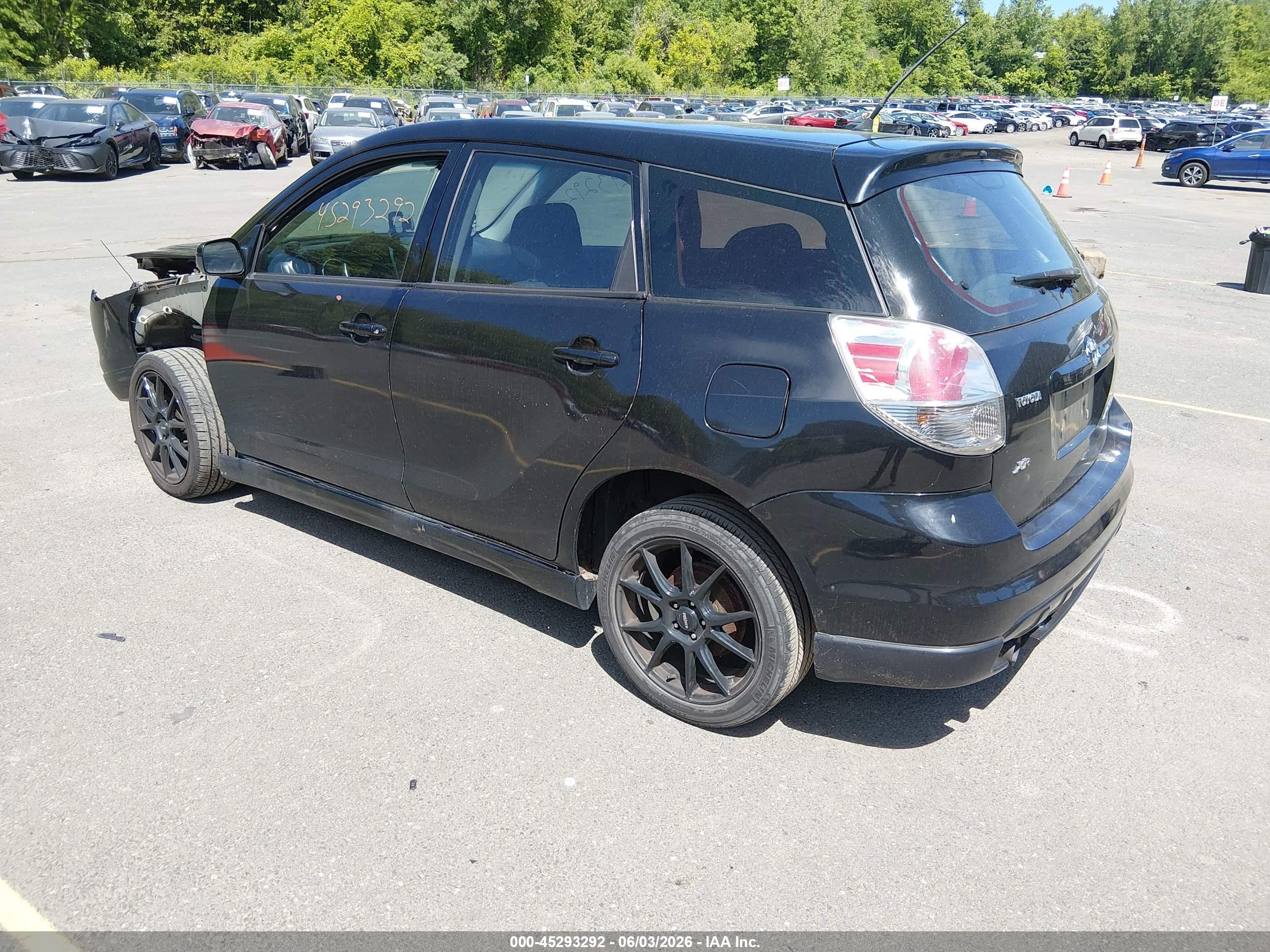 2008 Toyota Matrix Xr Black vin: 2T1KR32E28C698315