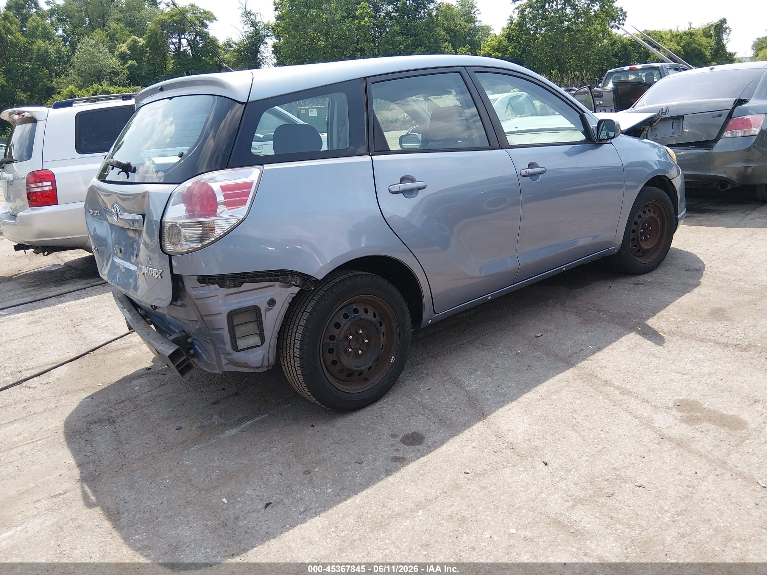 2006 Toyota Matrix Xr Blue vin: 2T1KR32E36C572302