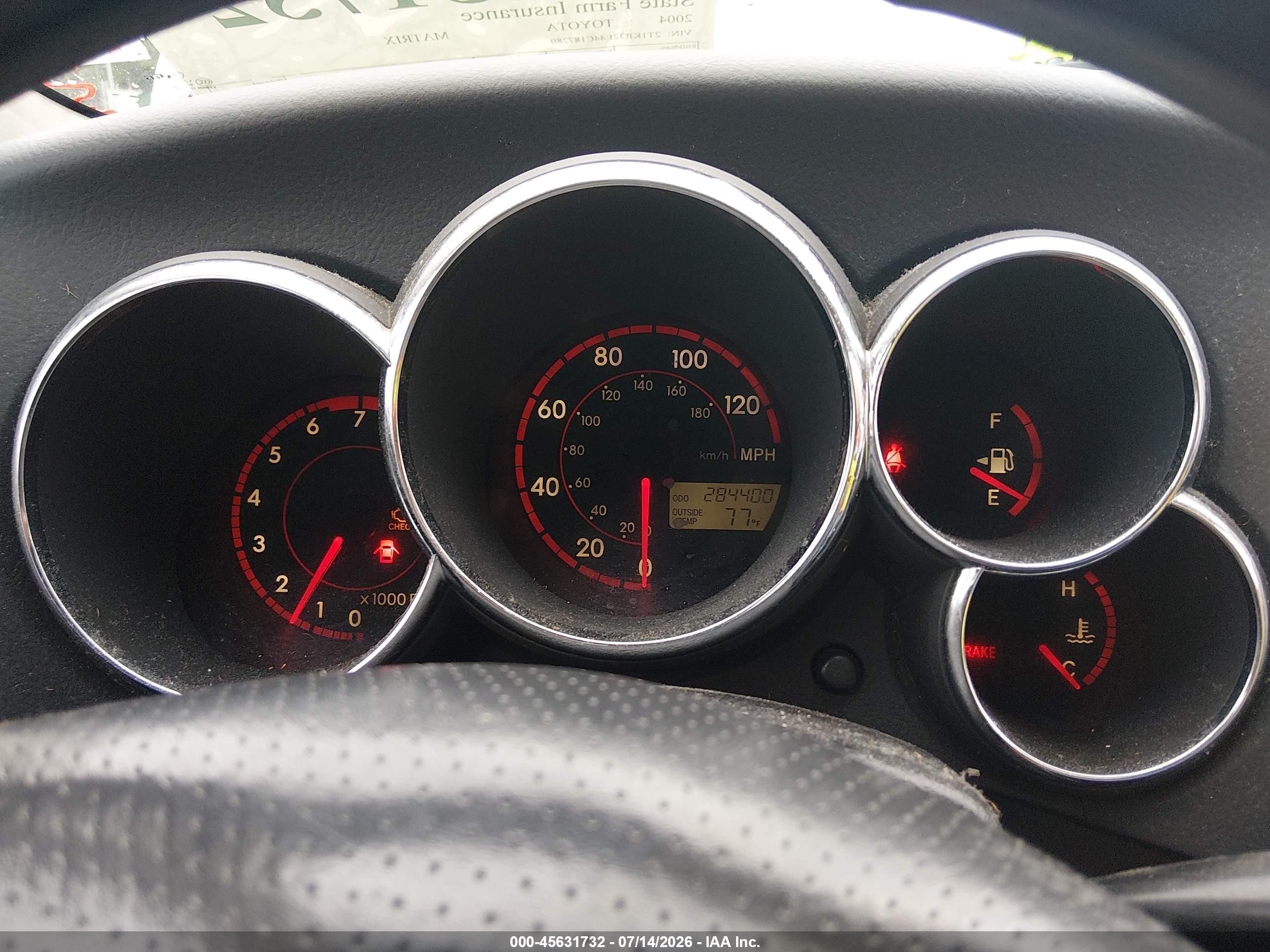 2004 Toyota Matrix Standard Серый vin: 2T1KR32E44C187280