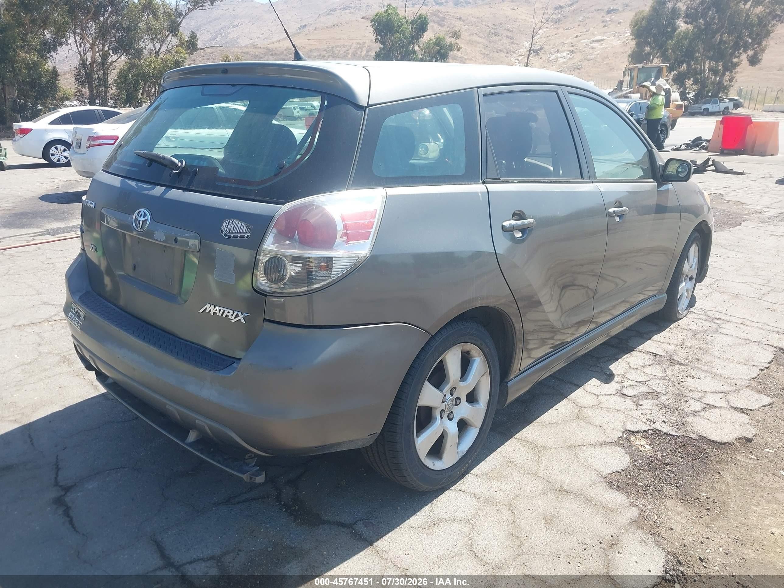 2007 Toyota Matrix Xr Gray vin: 2T1KR32E47C653908