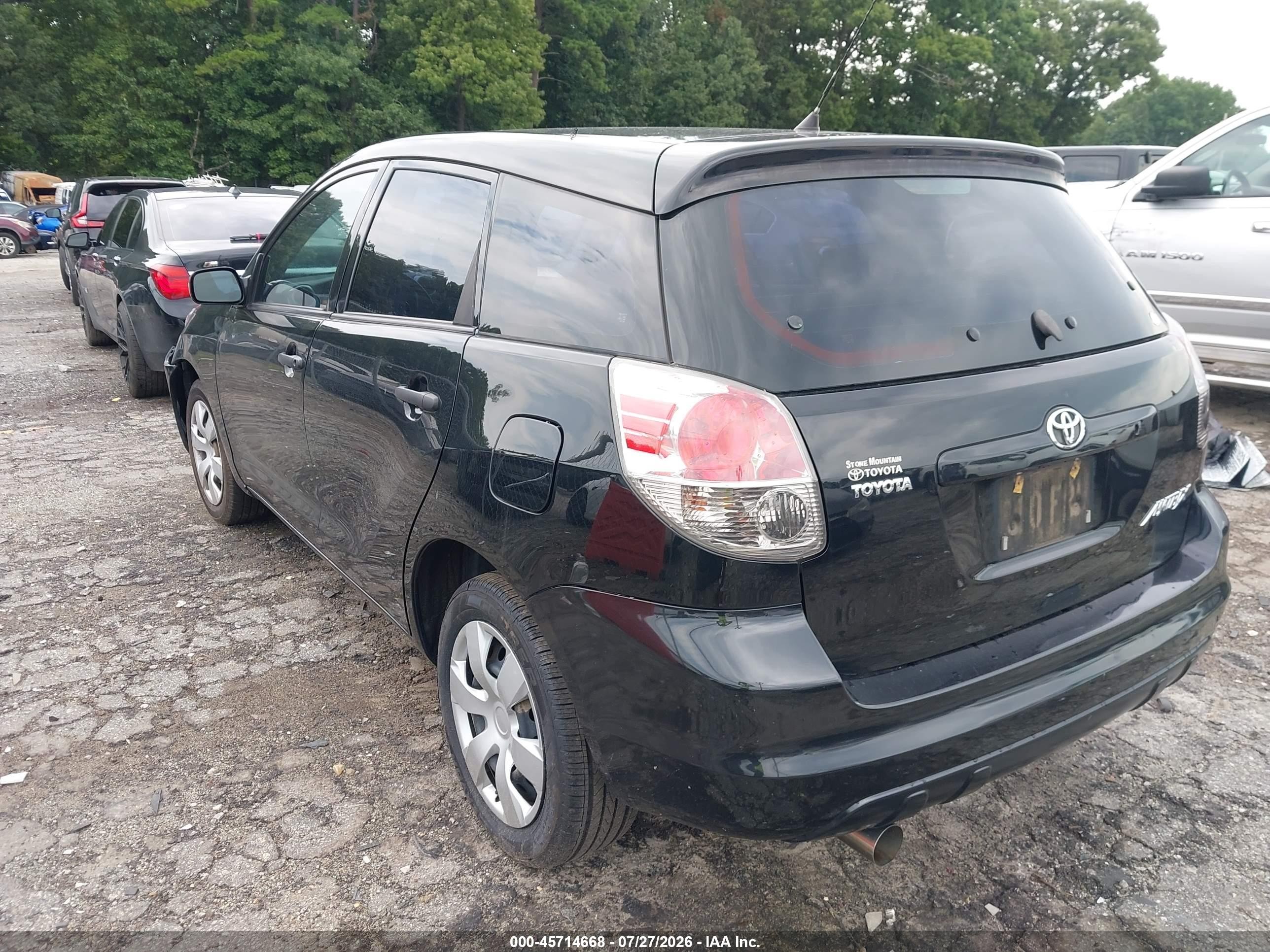 2008 Toyota Matrix Std Black vin: 2T1KR32E48C710206