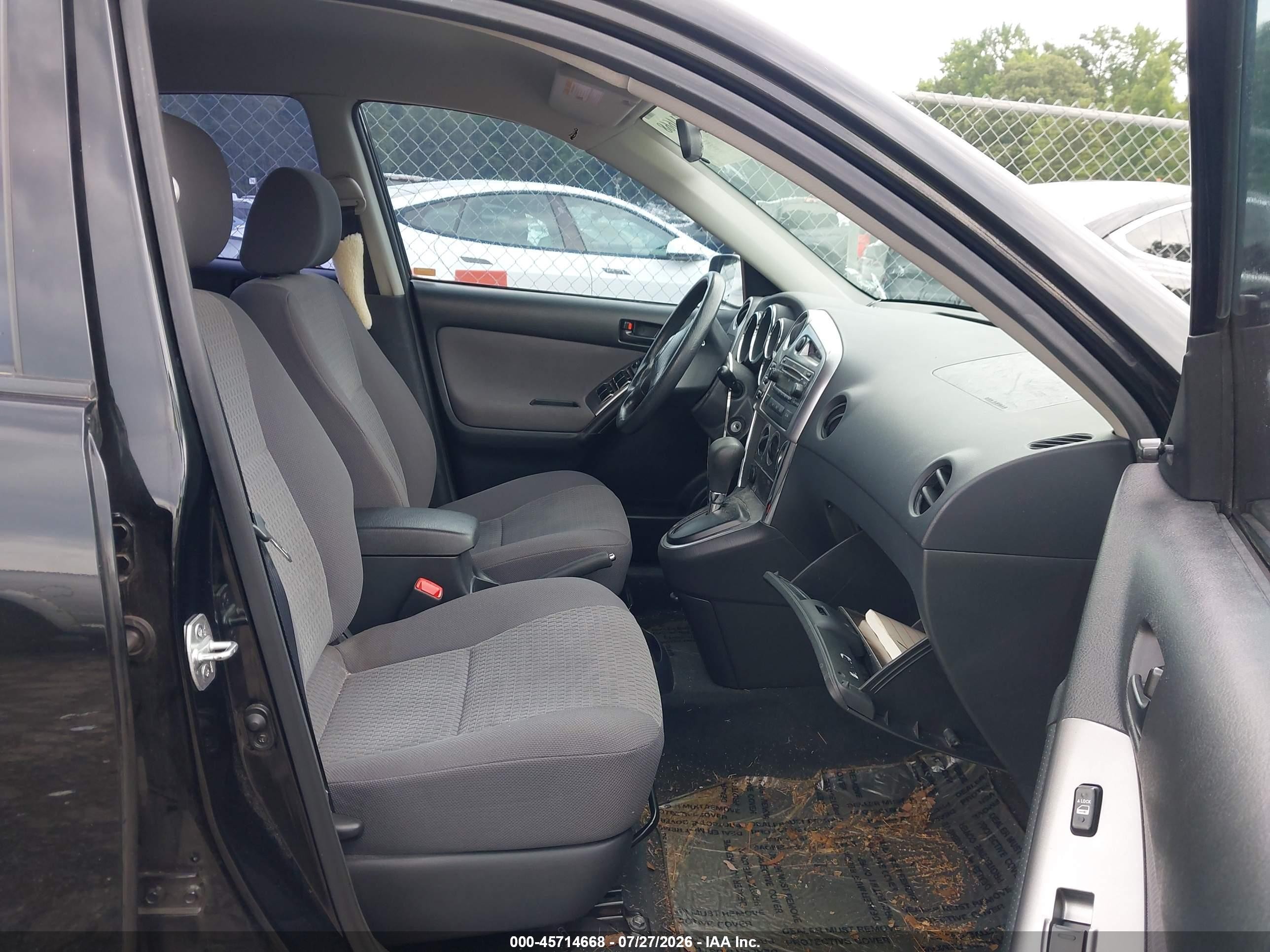2008 Toyota Matrix Std Black vin: 2T1KR32E48C710206