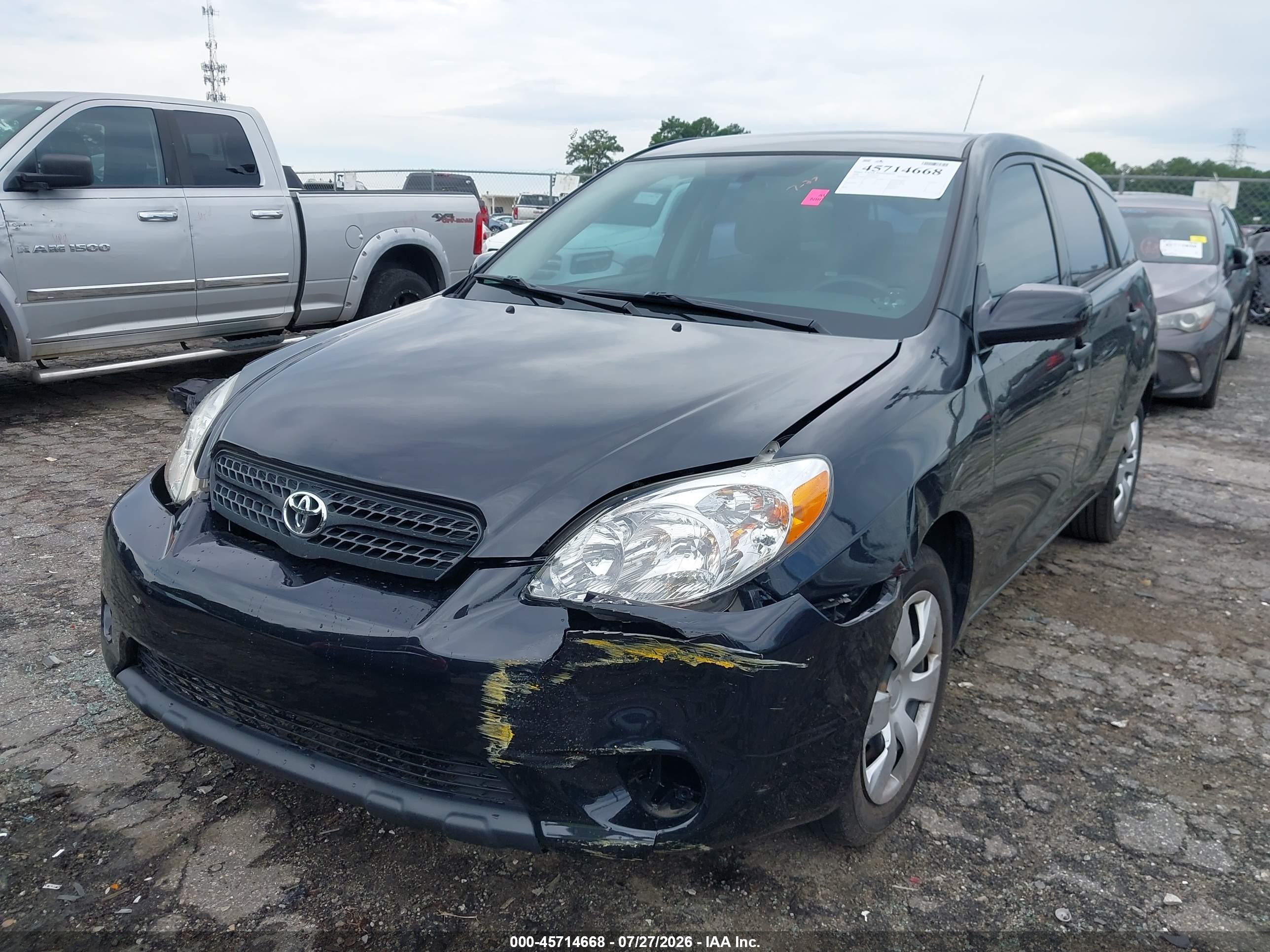 2008 Toyota Matrix Std Black vin: 2T1KR32E48C710206
