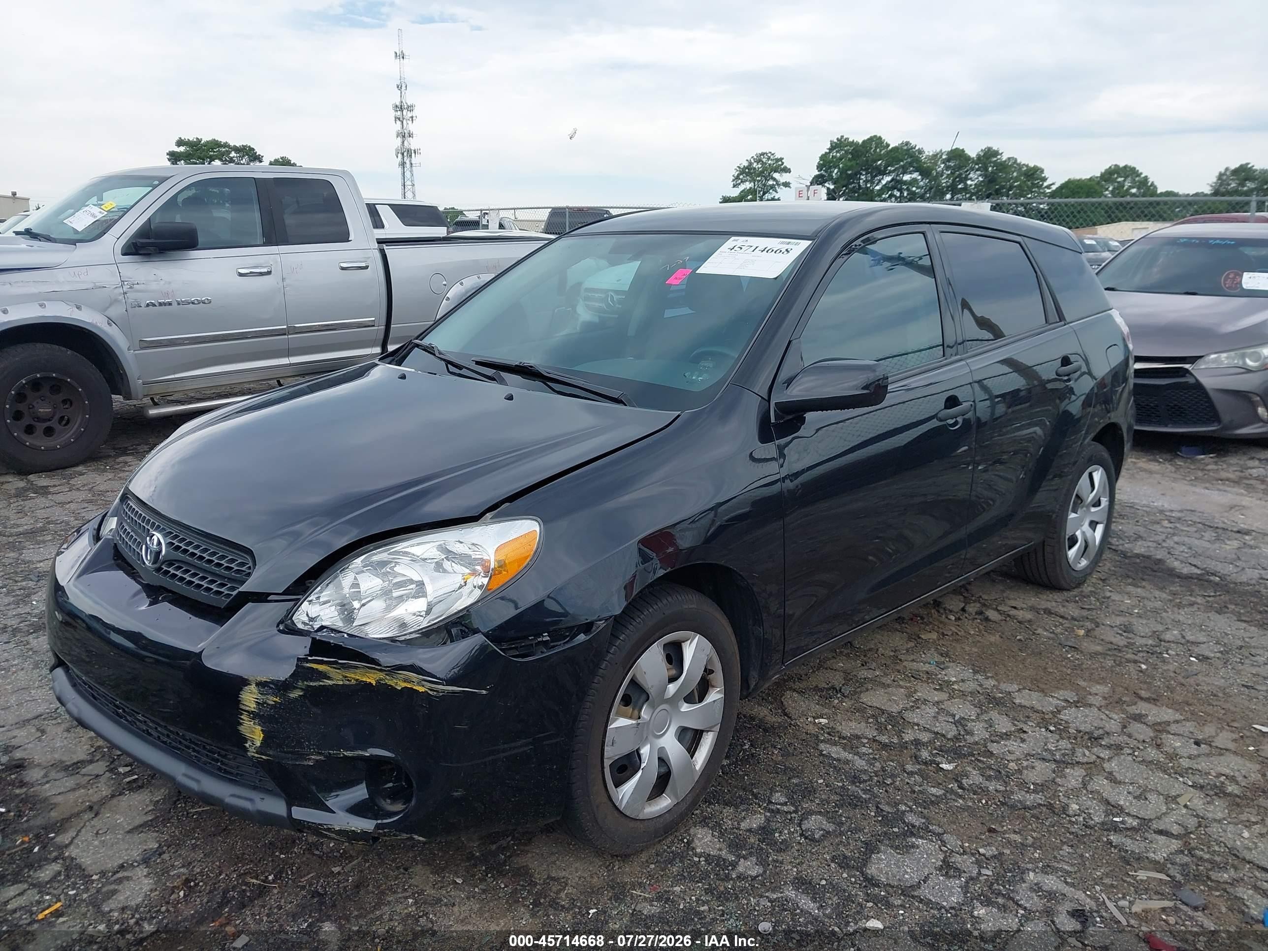 2008 Toyota Matrix Std Black vin: 2T1KR32E48C710206