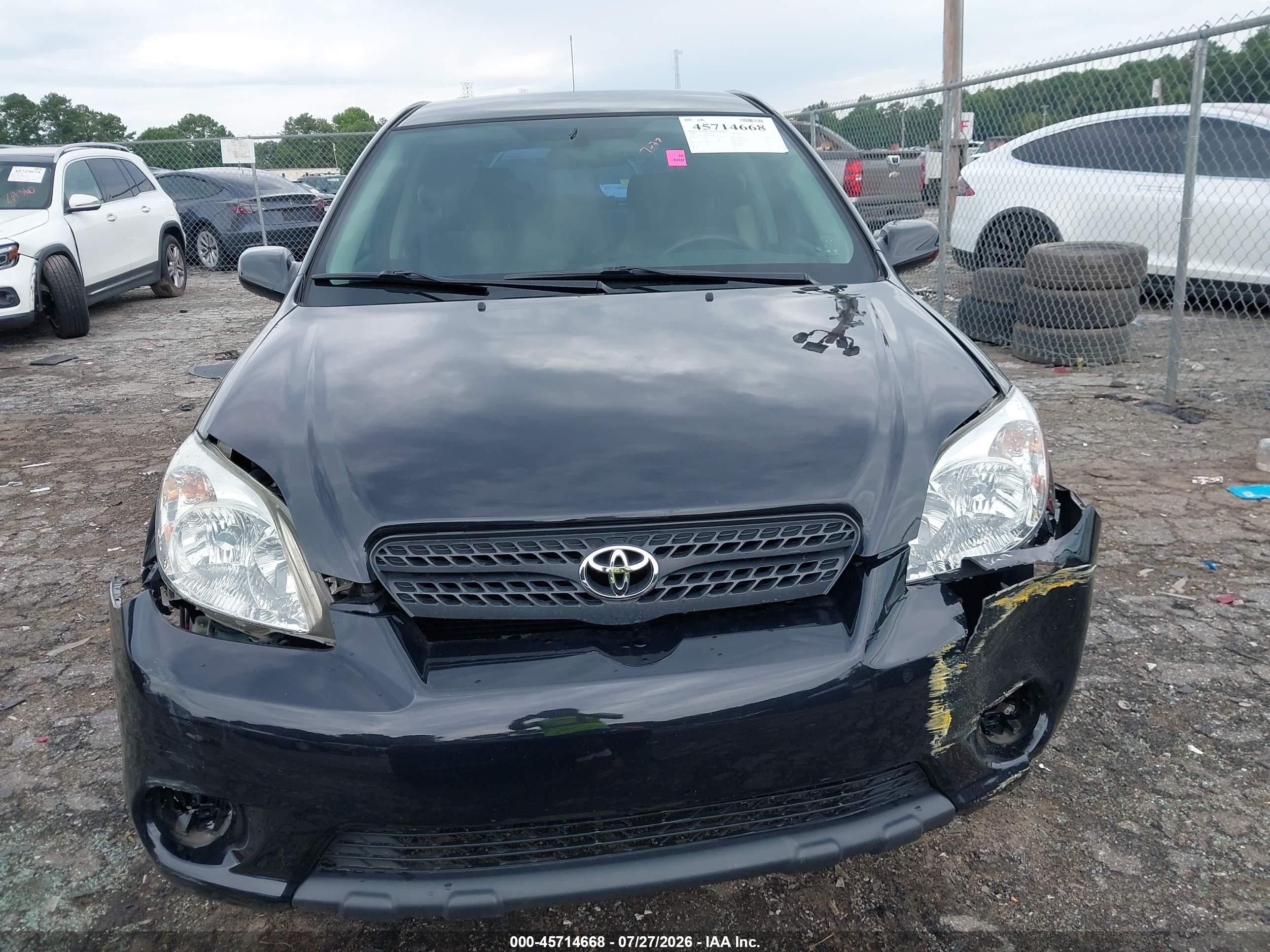 2008 Toyota Matrix Std Black vin: 2T1KR32E48C710206