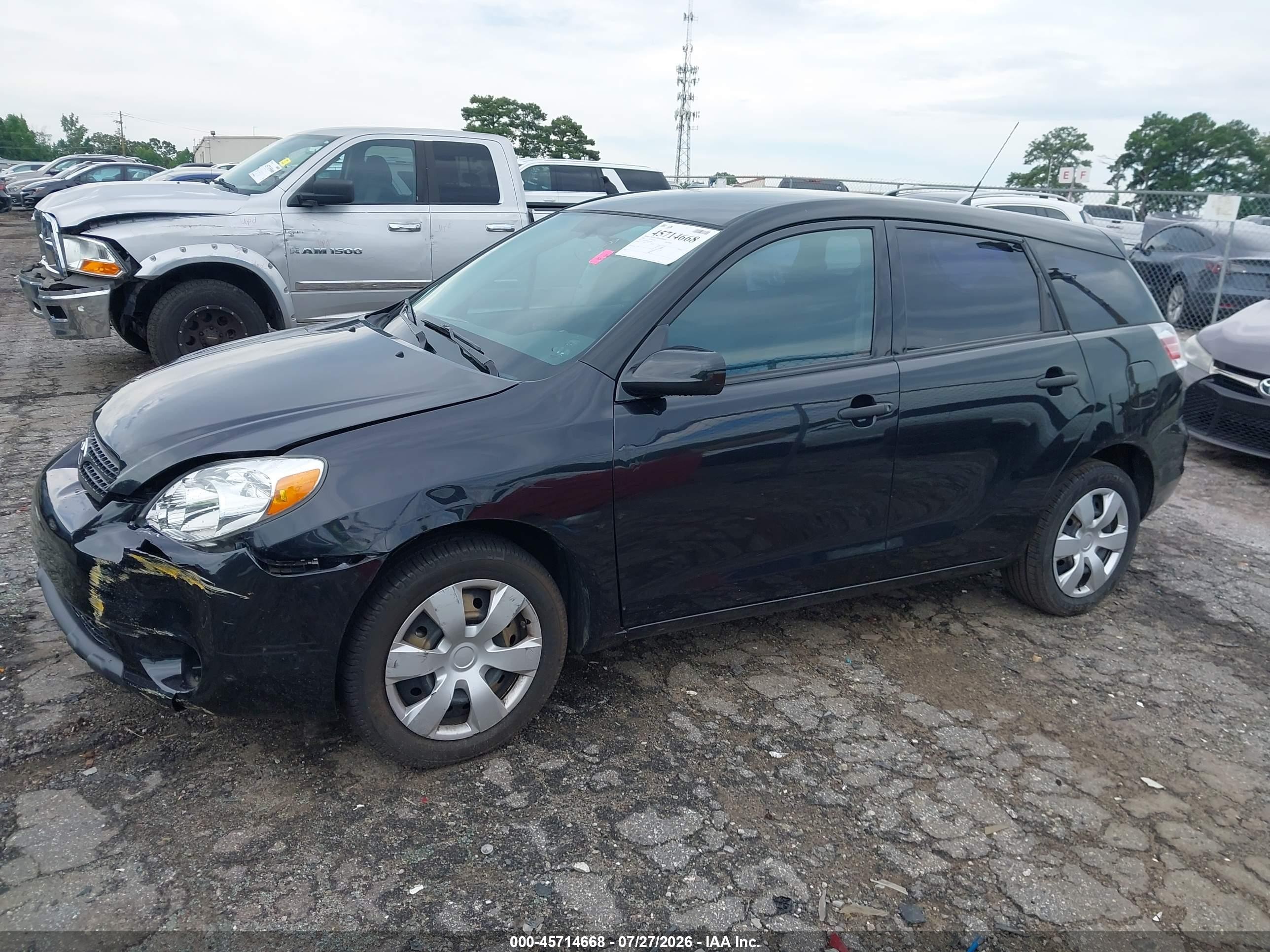 2008 Toyota Matrix Std Black vin: 2T1KR32E48C710206