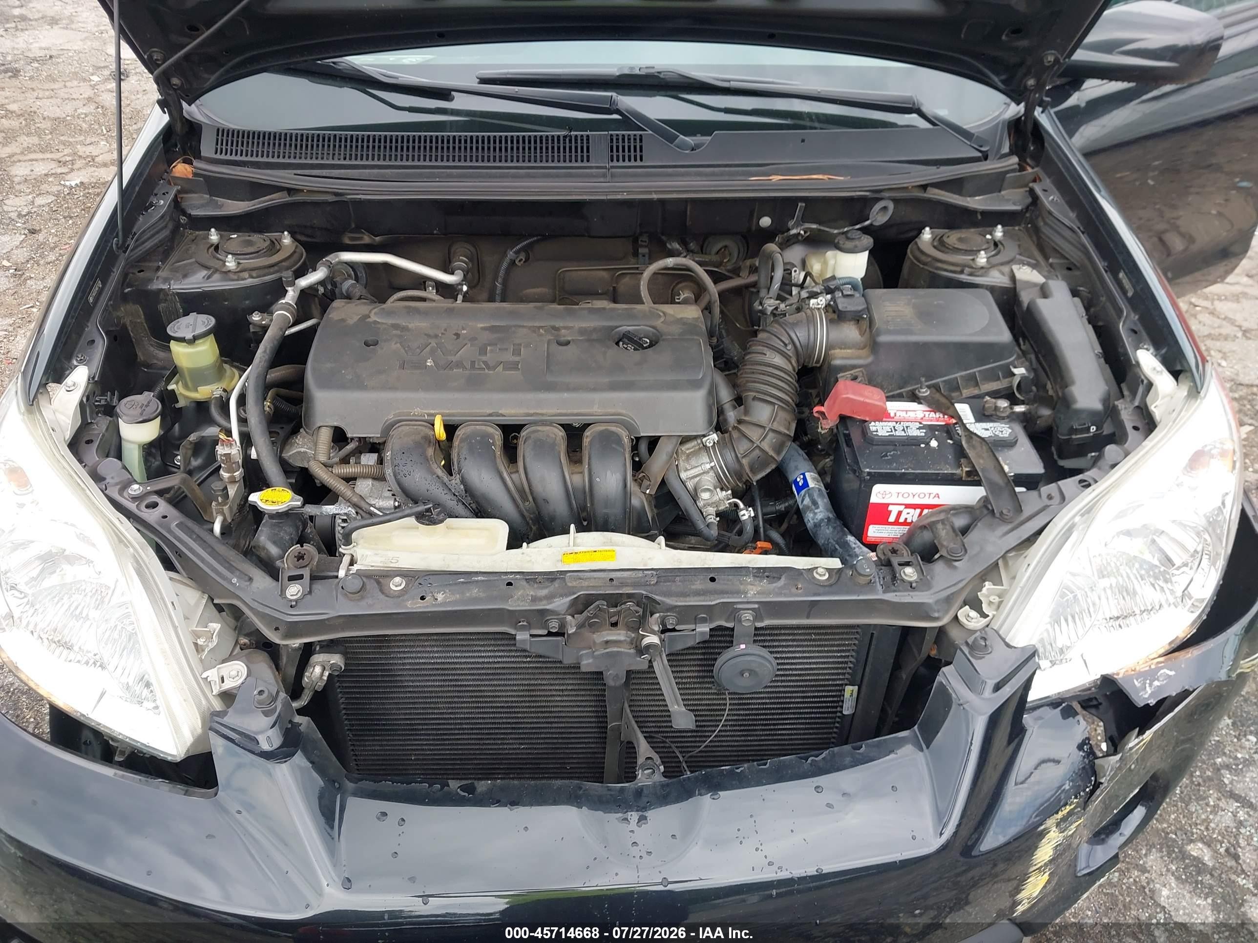 2008 Toyota Matrix Std Black vin: 2T1KR32E48C710206
