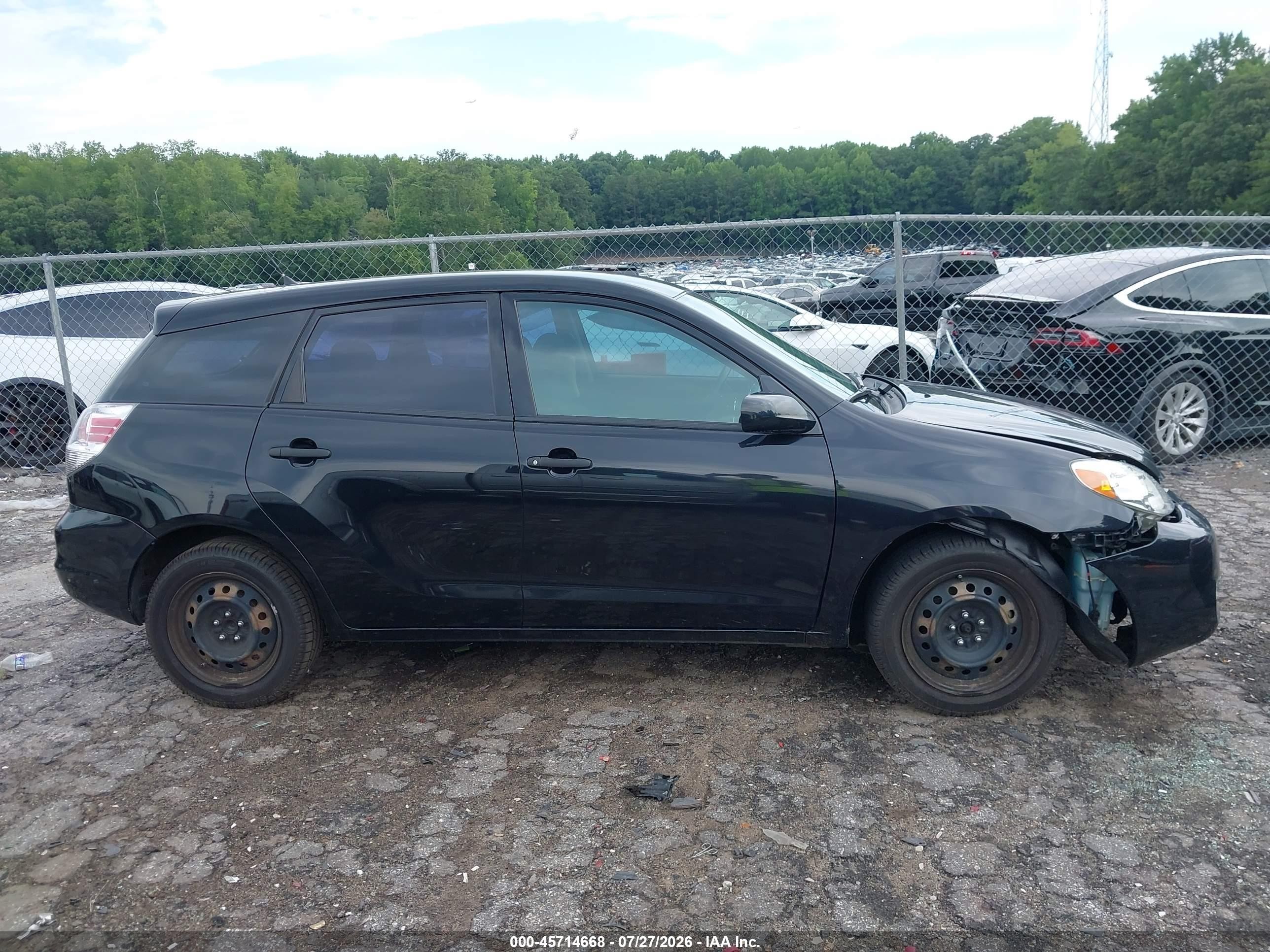 2008 Toyota Matrix Std Black vin: 2T1KR32E48C710206