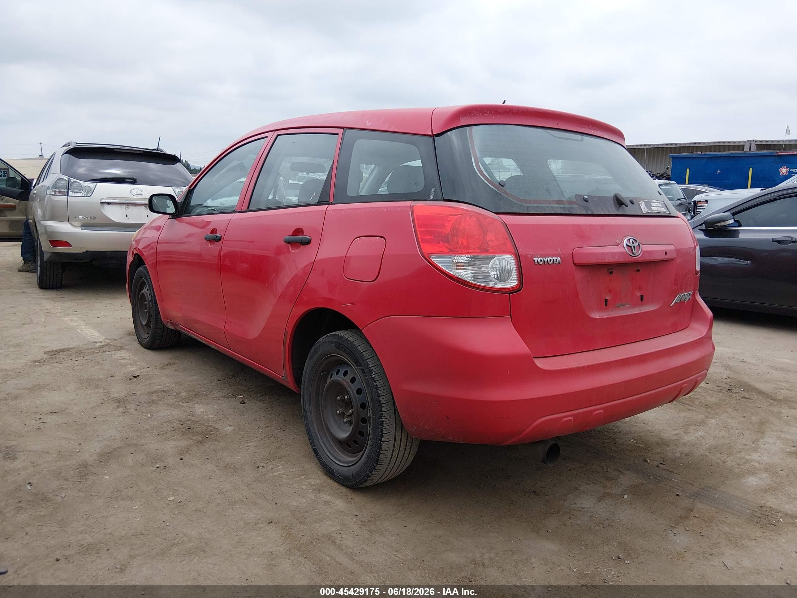 2003 Toyota Matrix Standard Red vin: 2T1KR32E53C016259