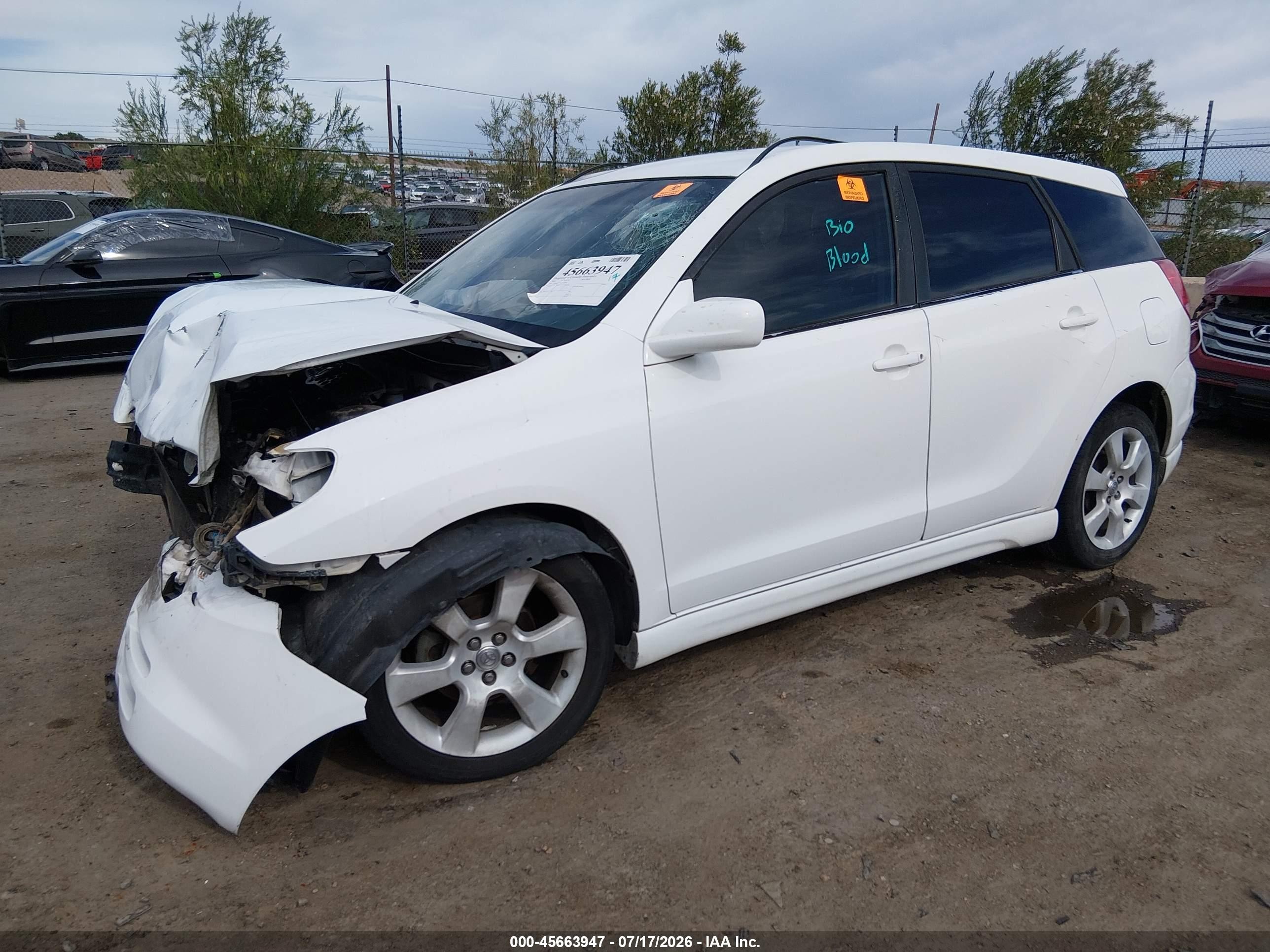 2003 Toyota Matrix Xr White vin: 2T1KR32E53C107046
