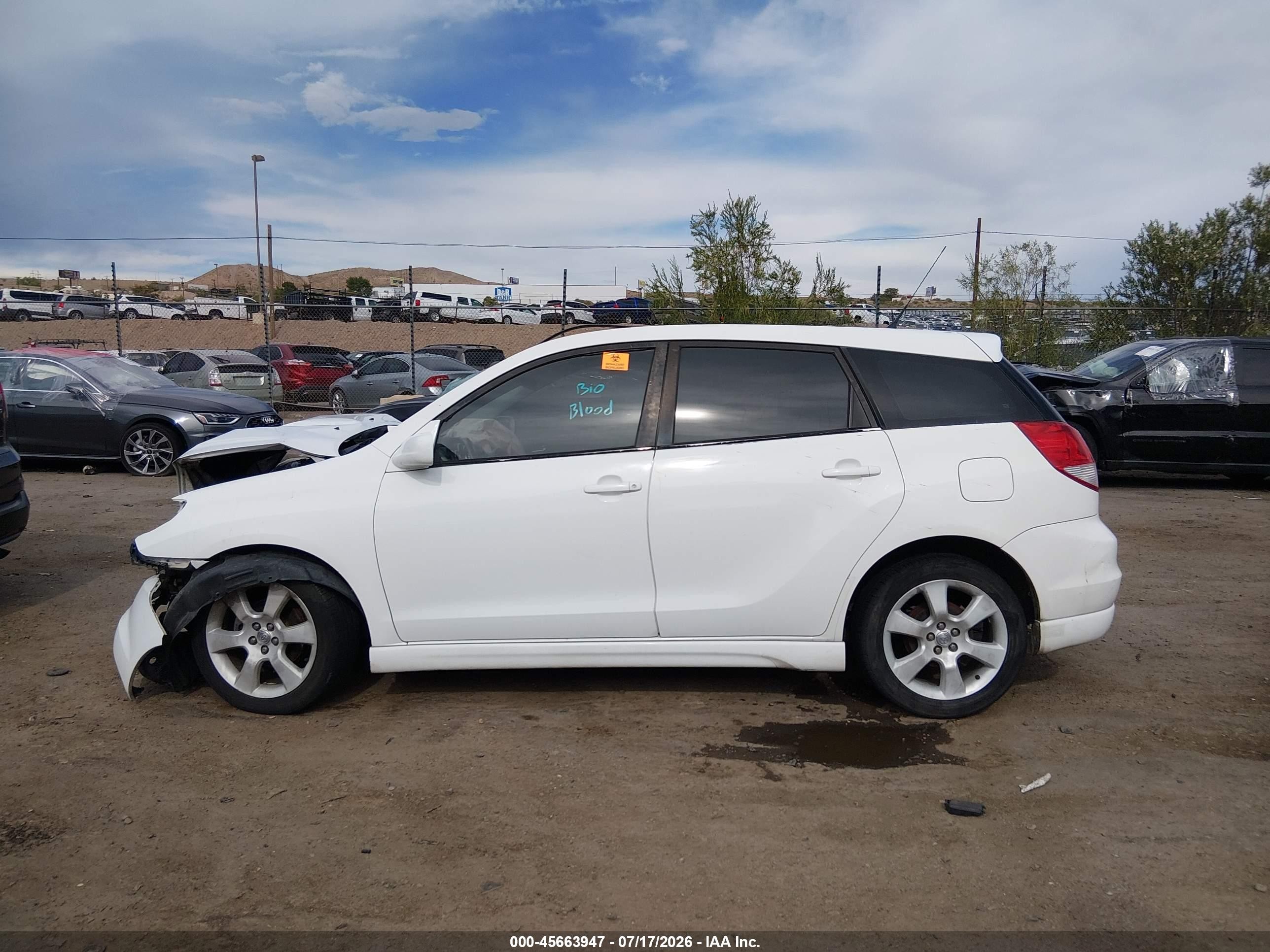 2003 Toyota Matrix Xr White vin: 2T1KR32E53C107046
