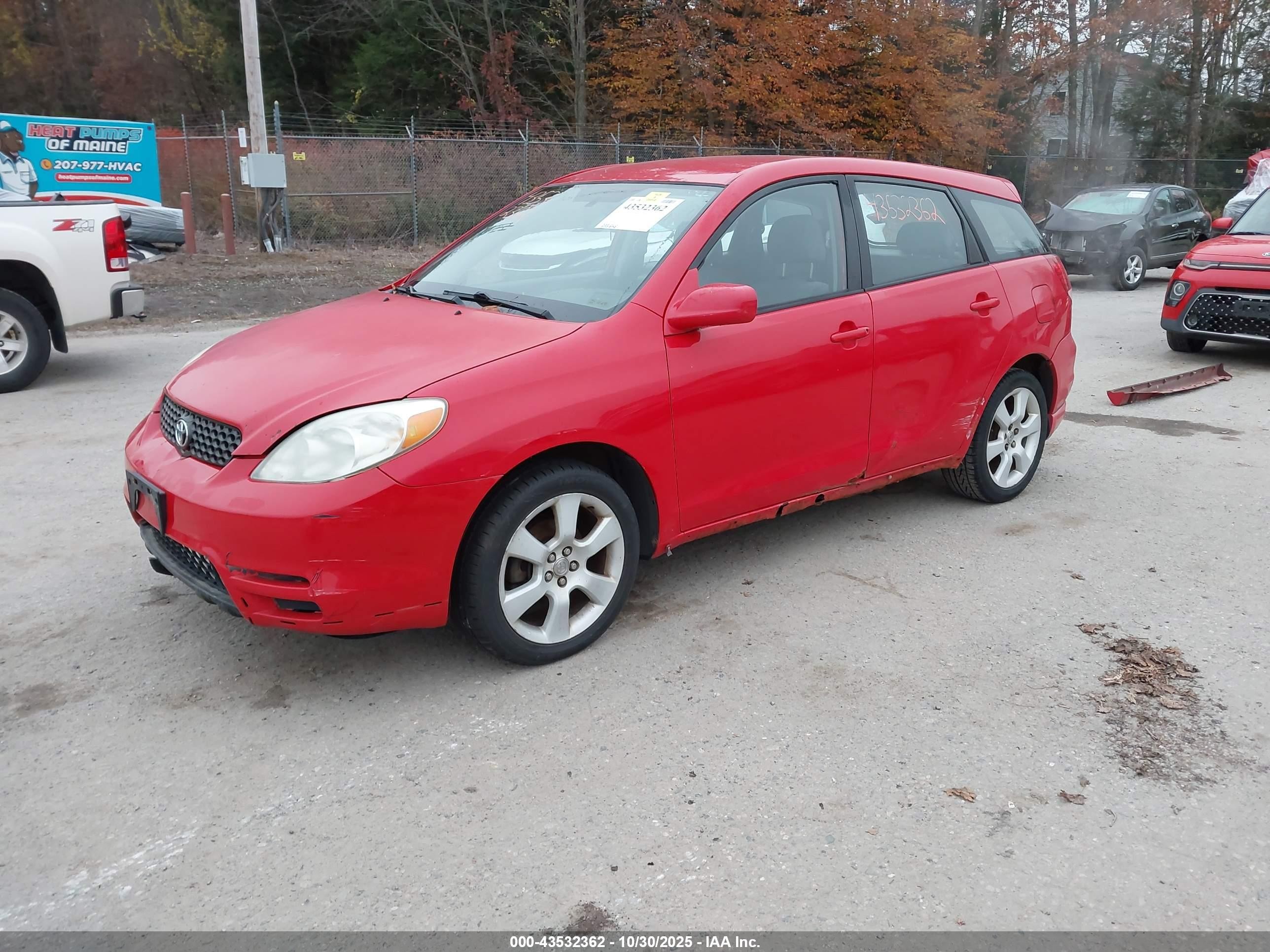 2003 Toyota Matrix Xr Red vin: 2T1KR32E63C110019