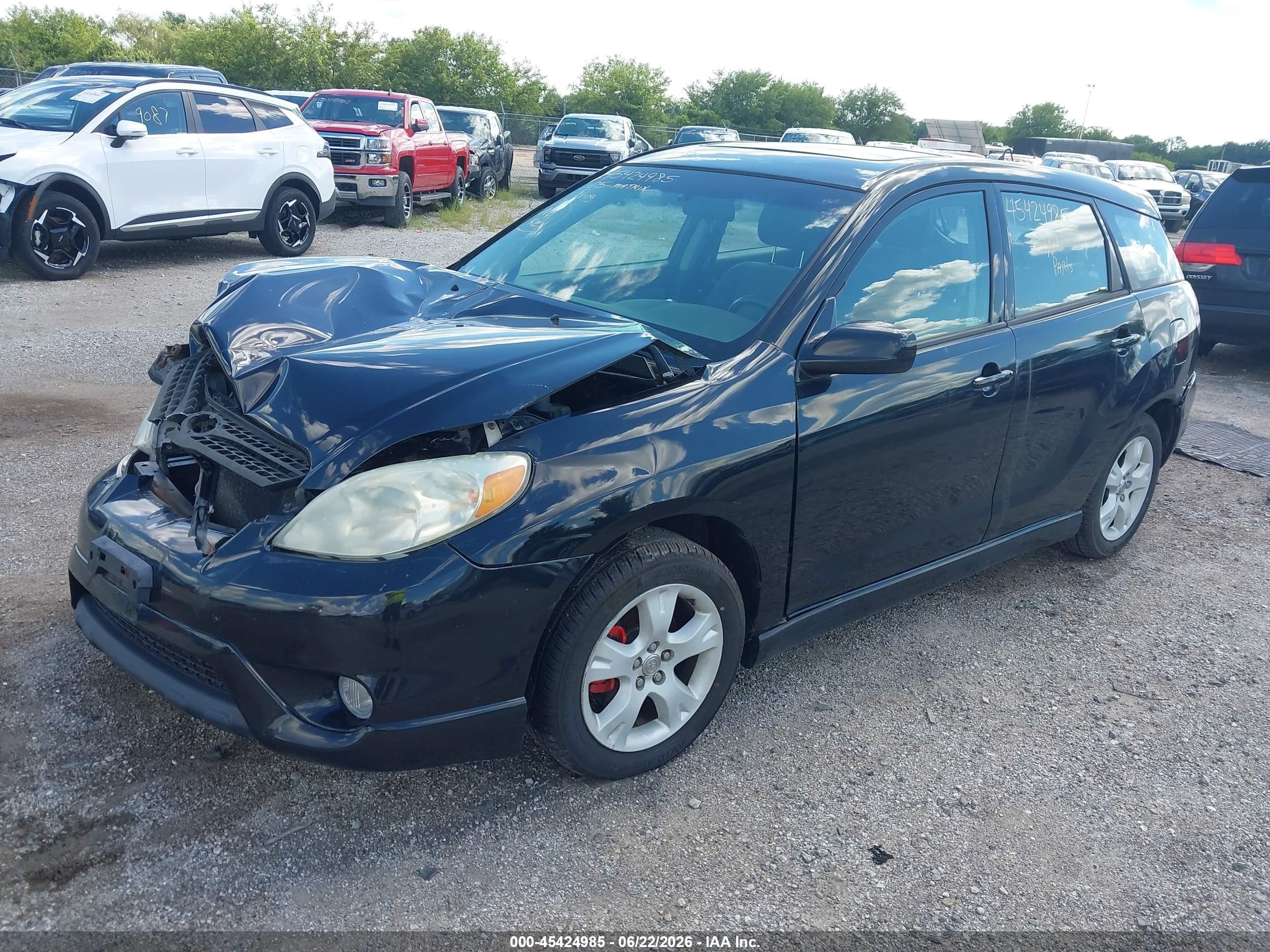 2005 Toyota Matrix Xr Black vin: 2T1KR32E65C387434