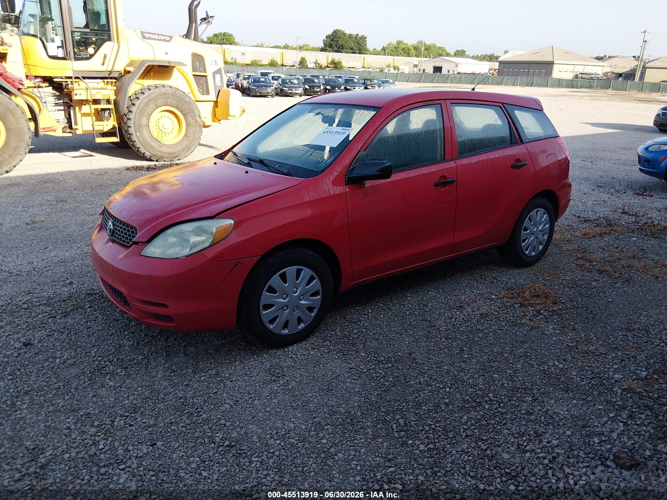 2004 Toyota Matrix Standard Red vin: 2T1KR32E74C202791
