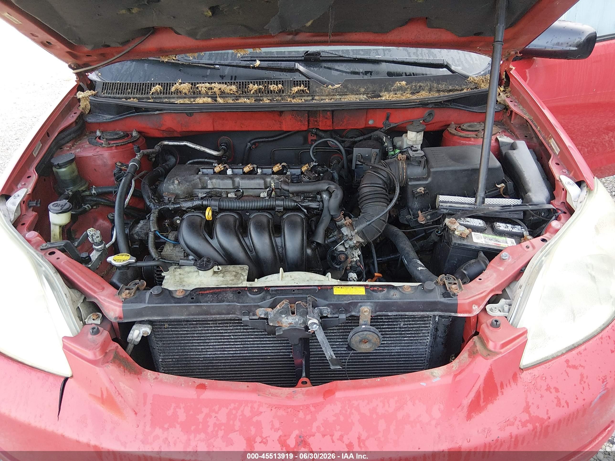 2004 Toyota Matrix Standard Red vin: 2T1KR32E74C202791