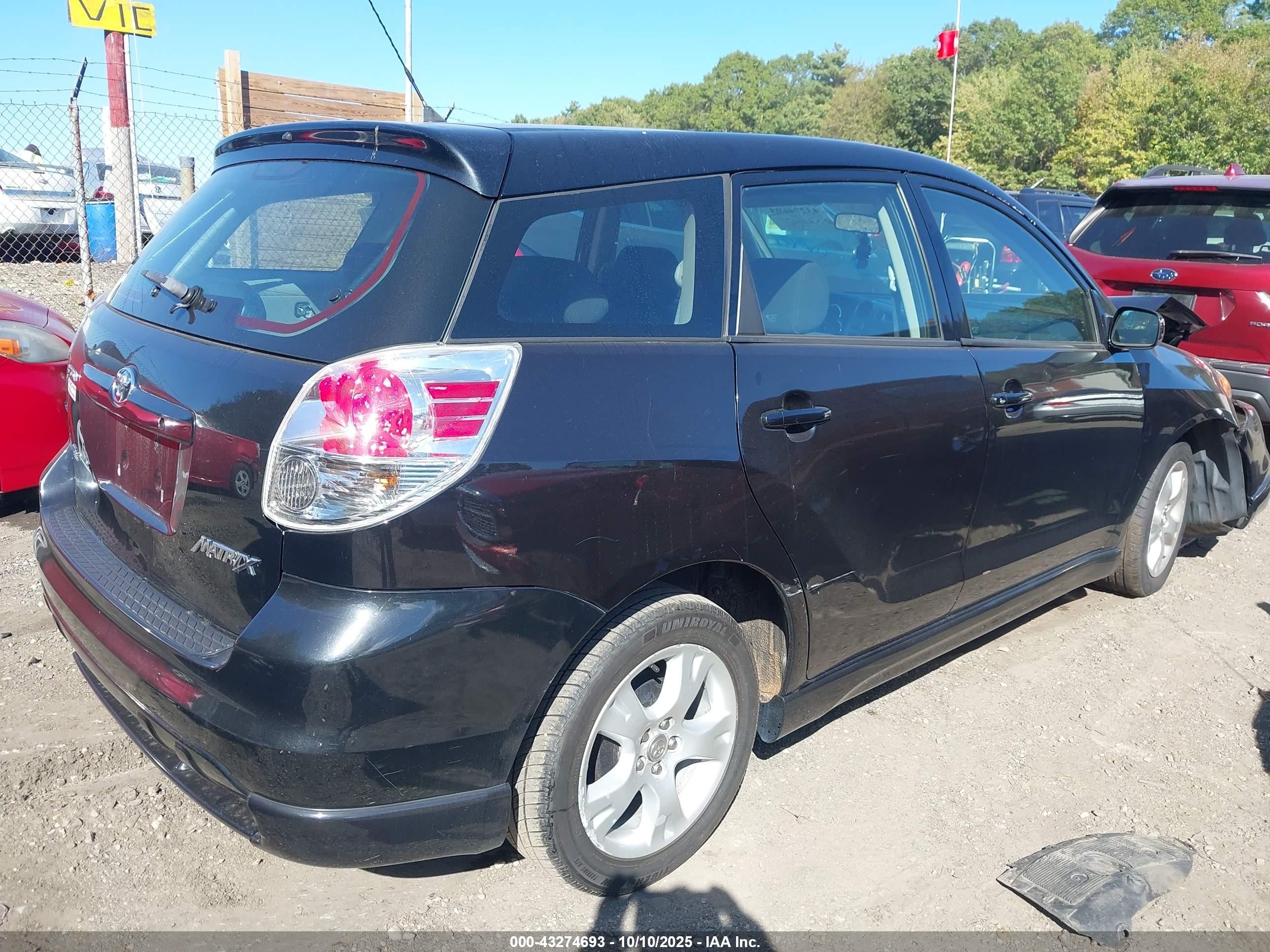 2008 Toyota Matrix Xr Black vin: 2T1KR32E78C701046