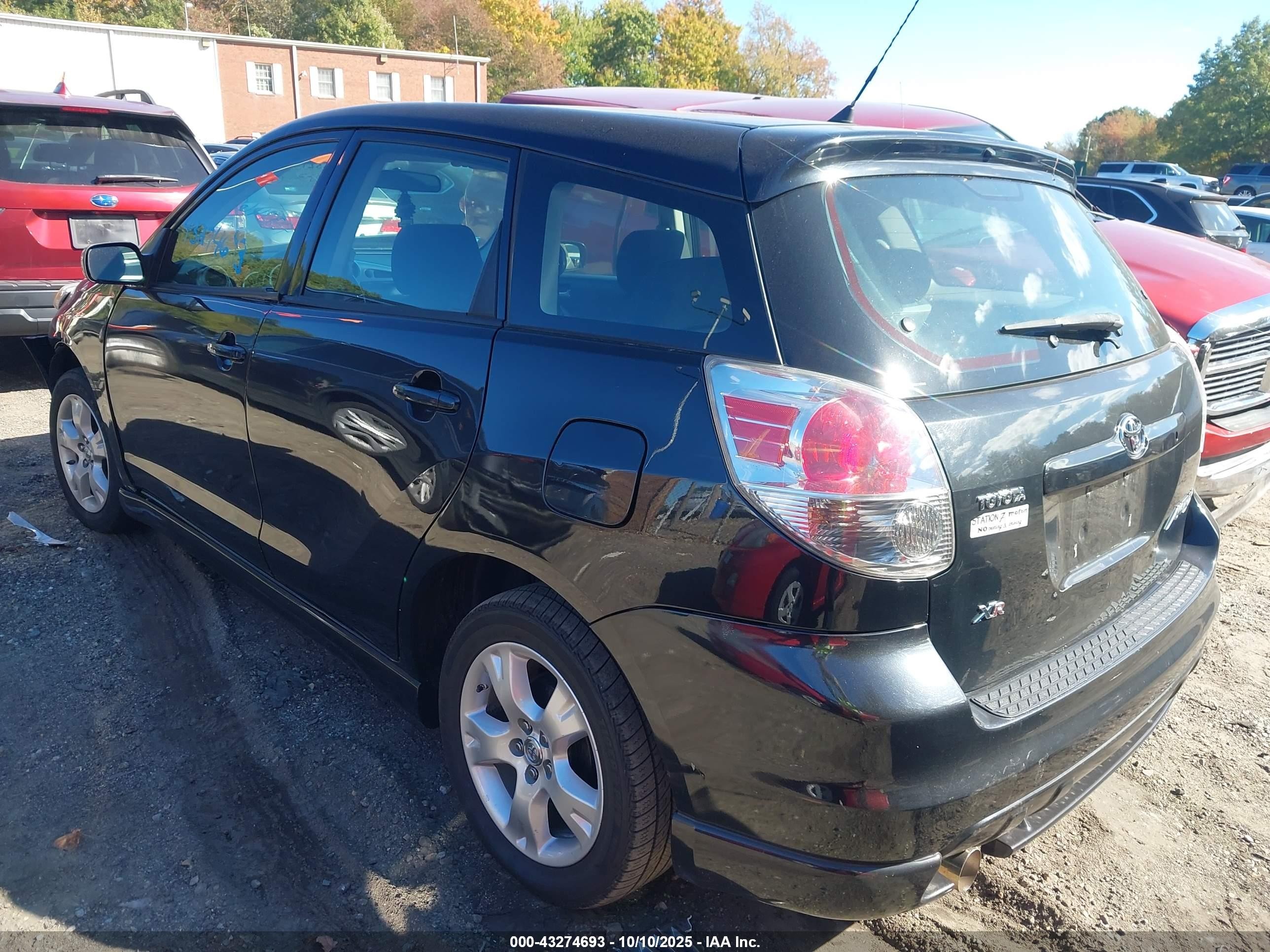 2008 Toyota Matrix Xr Black vin: 2T1KR32E78C701046