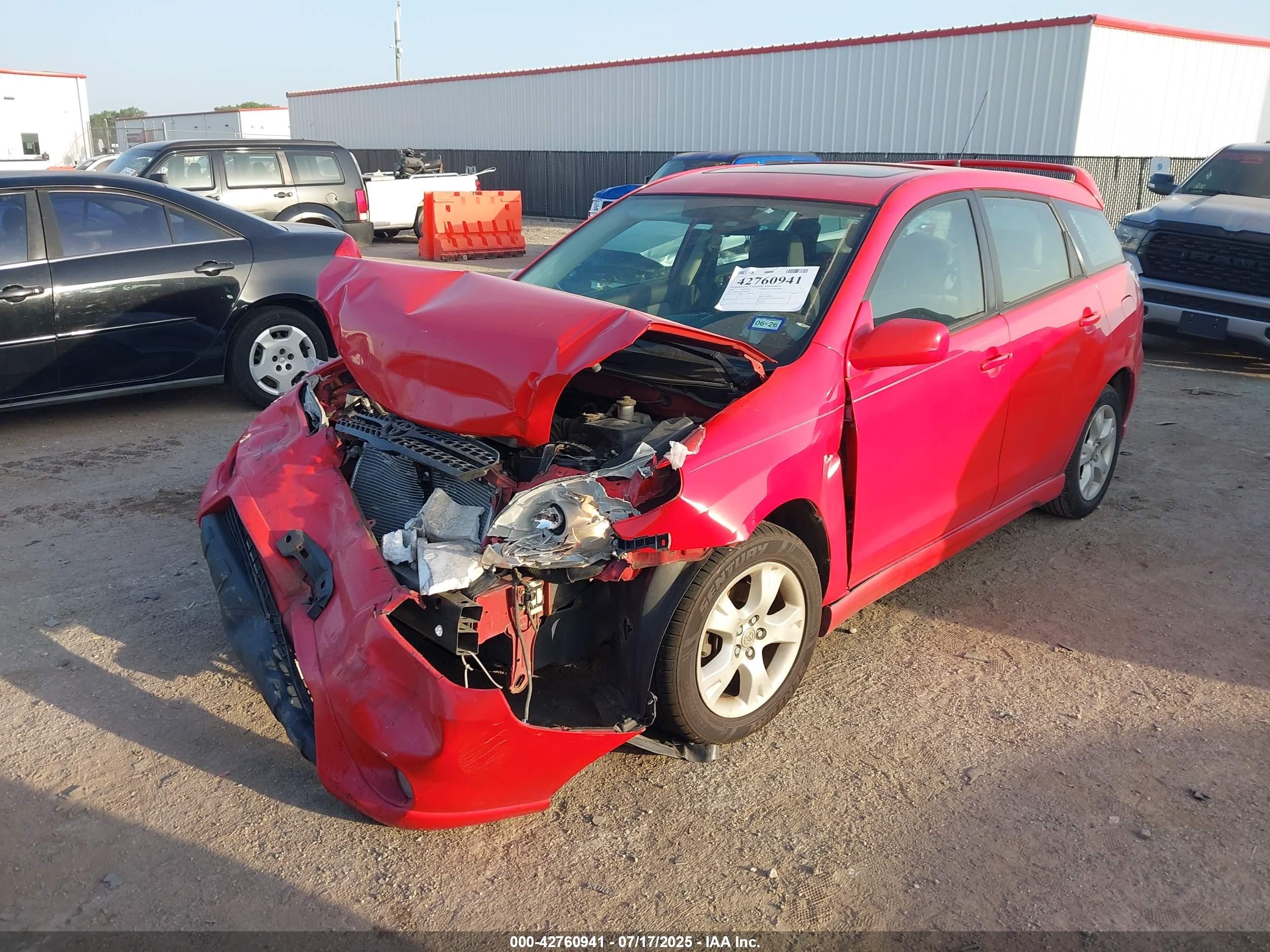 2005 Toyota Matrix Xr Red vin: 2T1KR32E85C340602