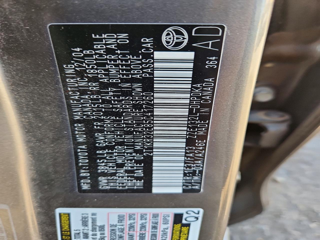 2005 Toyota Corolla Matrix Xr Gray vin: 2T1KR32E85C417260