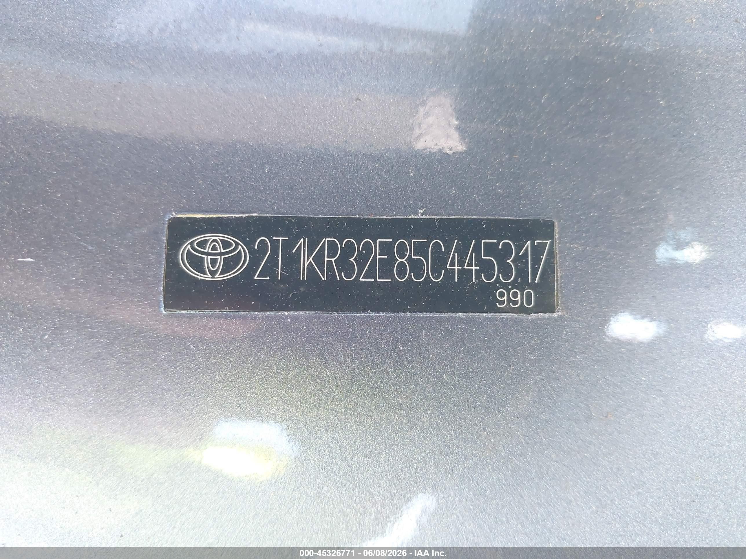 2005 Toyota Matrix   Light Blue vin: 2T1KR32E85C445317