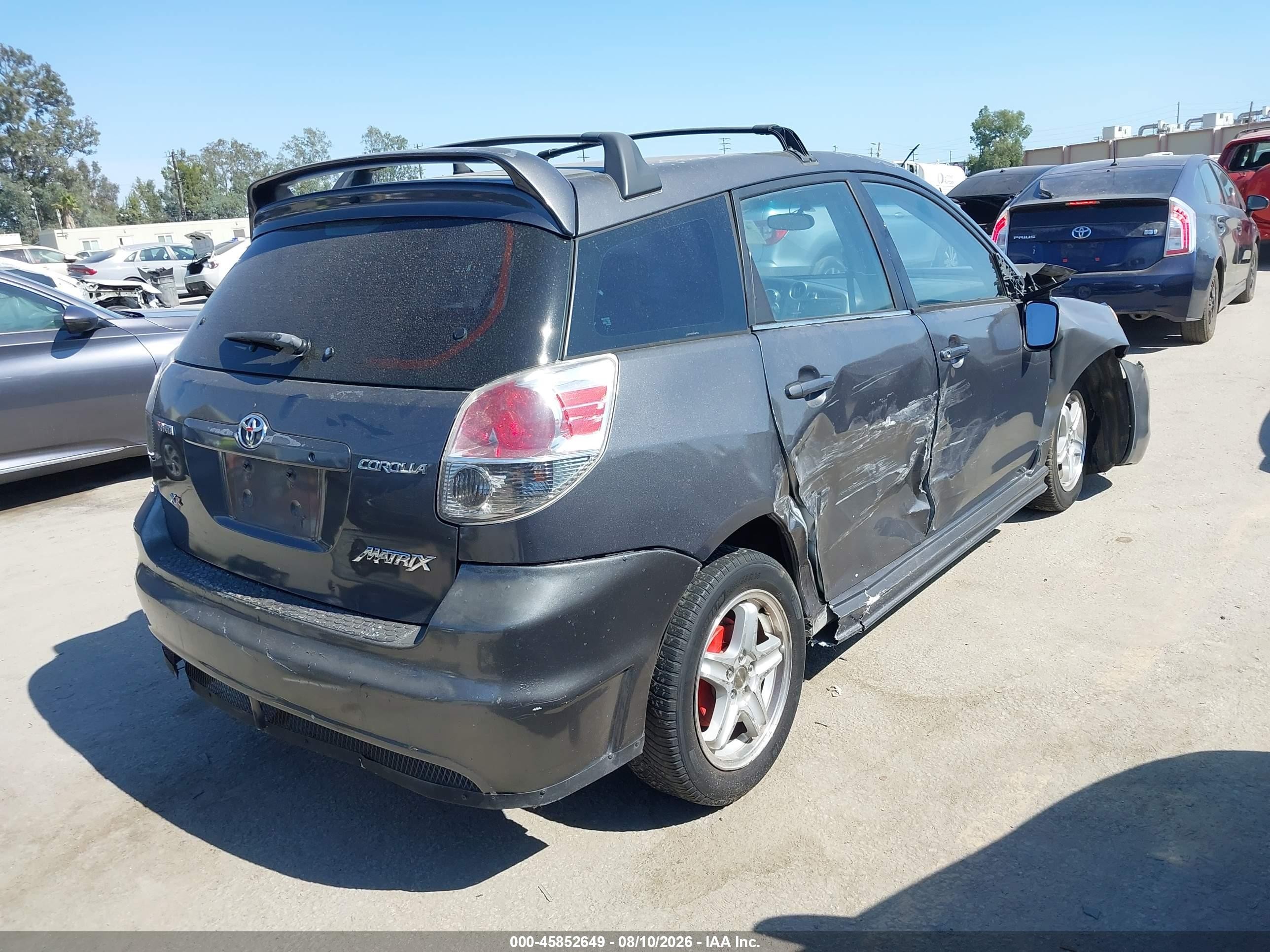 2005 Toyota Matrix Xr Gray vin: 2T1KR32E85C480536