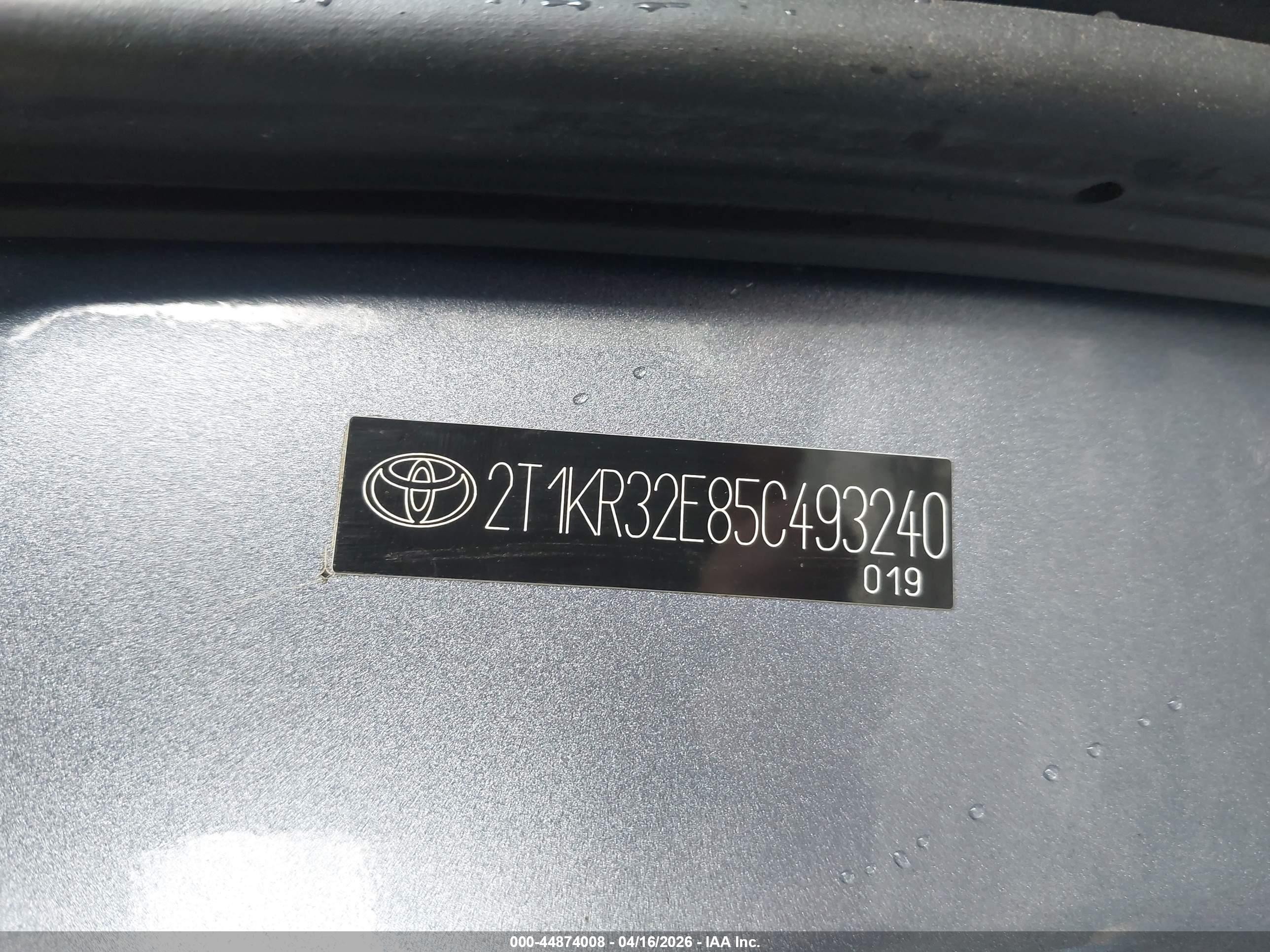 2005 Toyota Matrix Xr Light Blue vin: 2T1KR32E85C493240