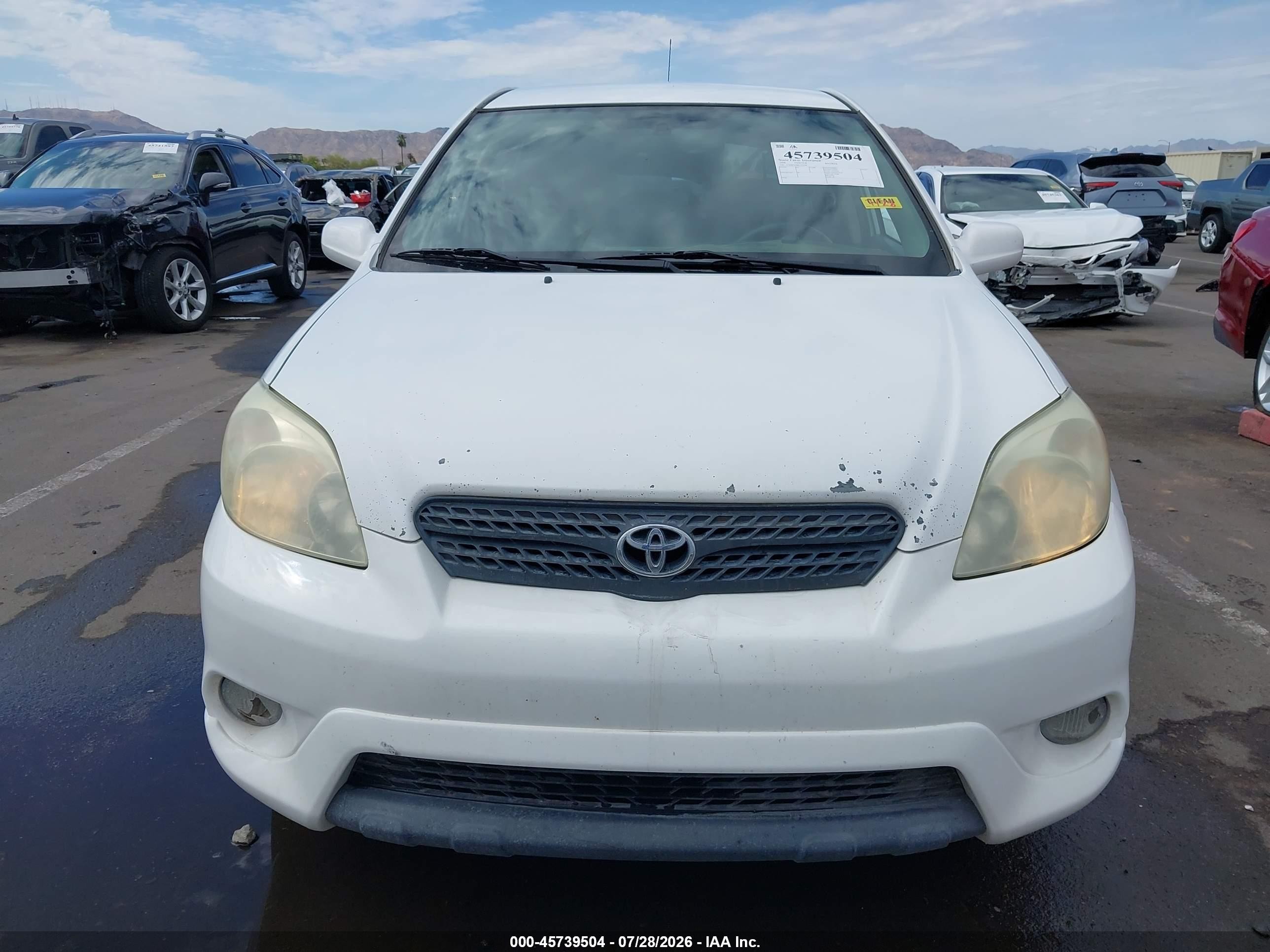 2006 Toyota Matrix Xr White vin: 2T1KR32E86C577690