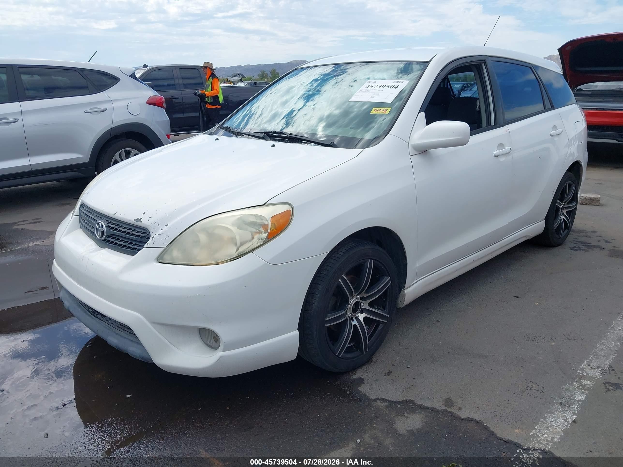 2006 Toyota Matrix Xr White vin: 2T1KR32E86C577690