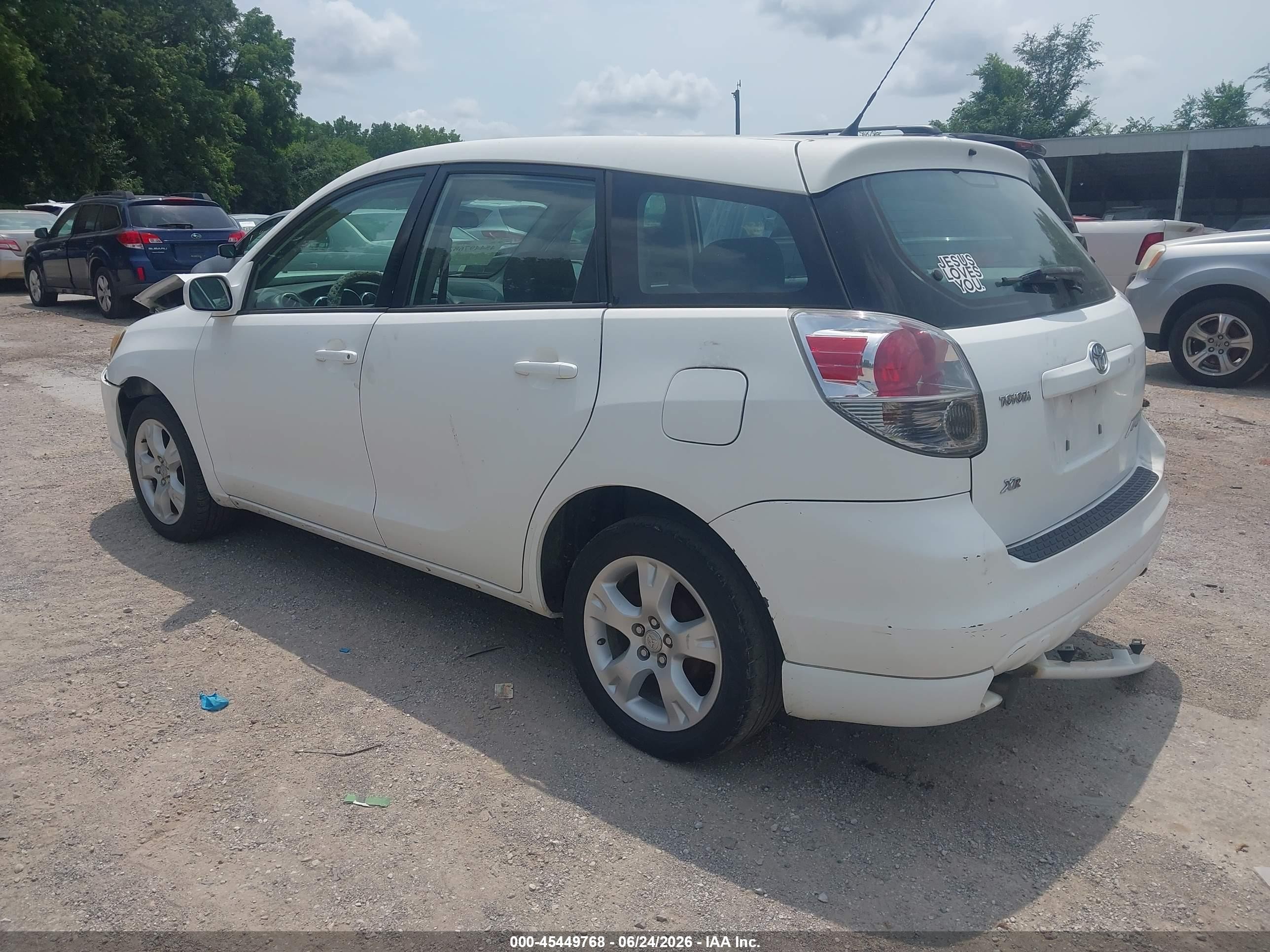 2006 Toyota Matrix Xr White vin: 2T1KR32E86C609277
