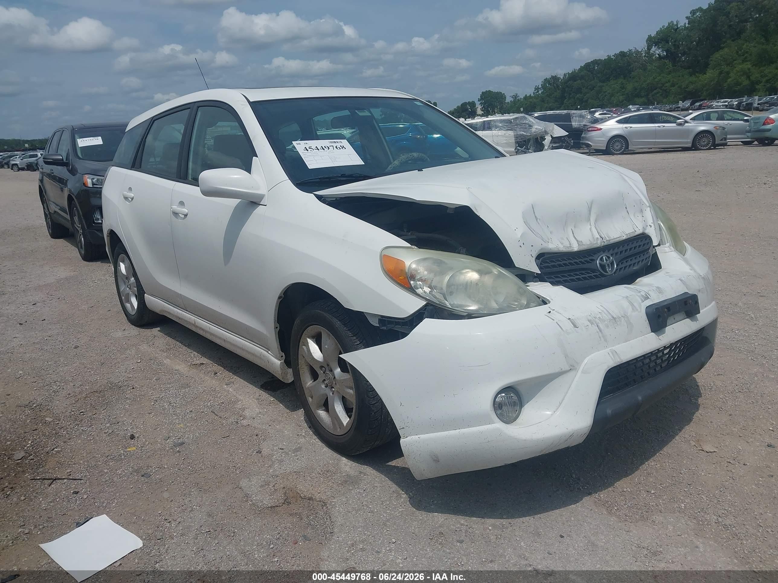 2006 Toyota Matrix Xr White vin: 2T1KR32E86C609277
