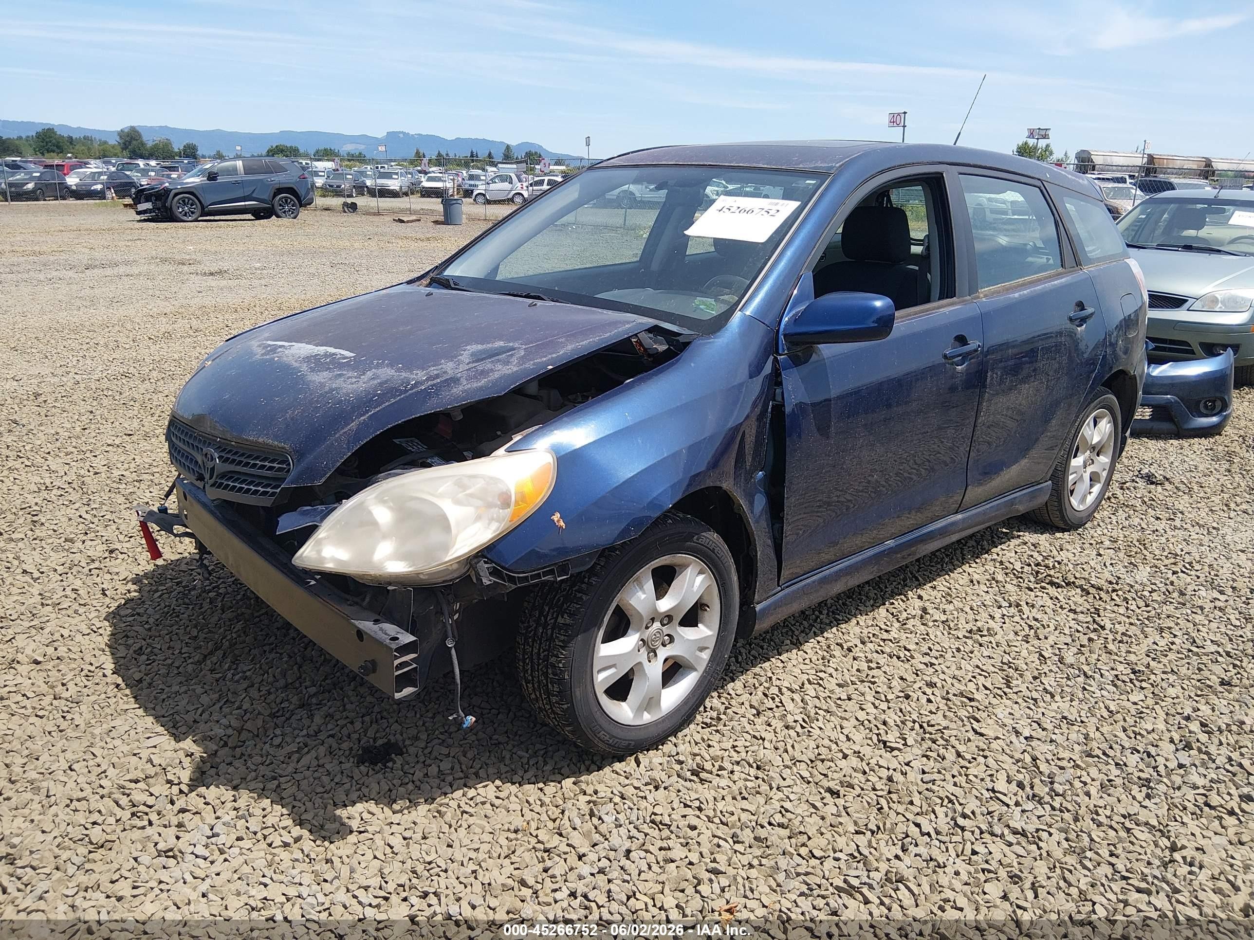 2008 Toyota Matrix Xr Blue vin: 2T1KR32E88C712606