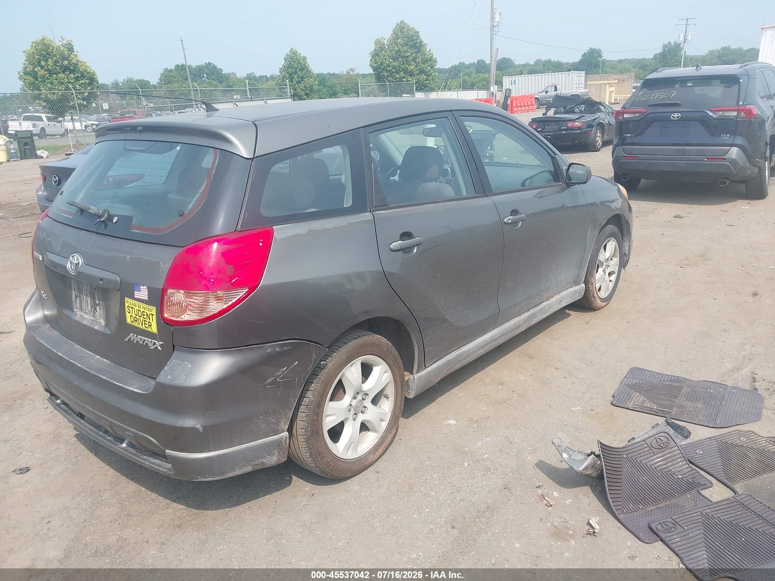 2004 Toyota Matrix Xr Gray vin: 2T1KR32E94C217681