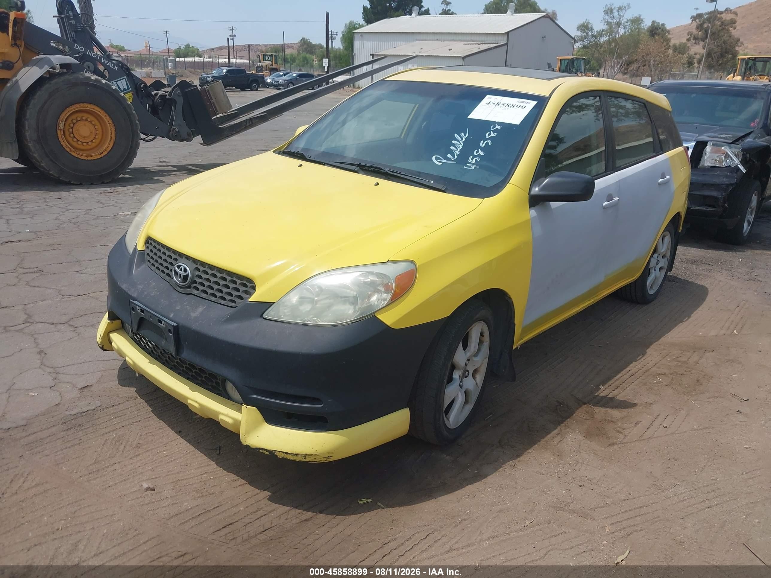2004 Toyota Matrix Xr Yellow vin: 2T1KR32E94C313505
