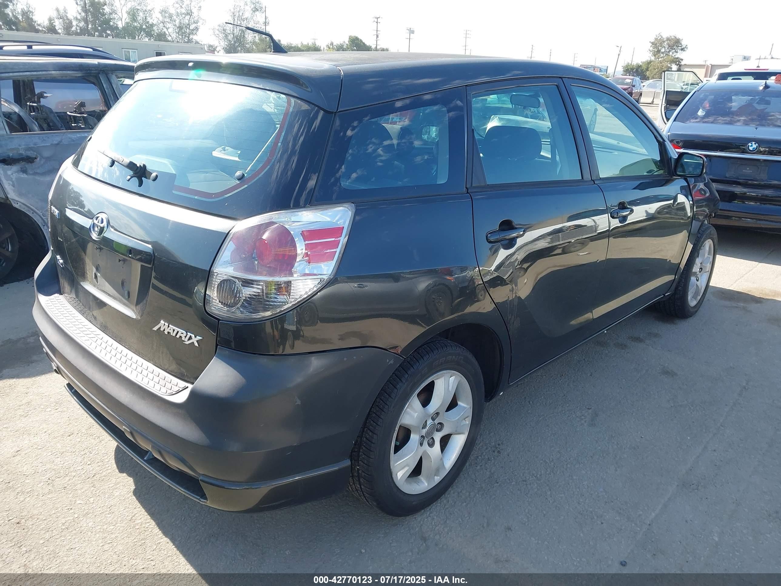 2005 Toyota Matrix Xr Black vin: 2T1KR32E95C359515