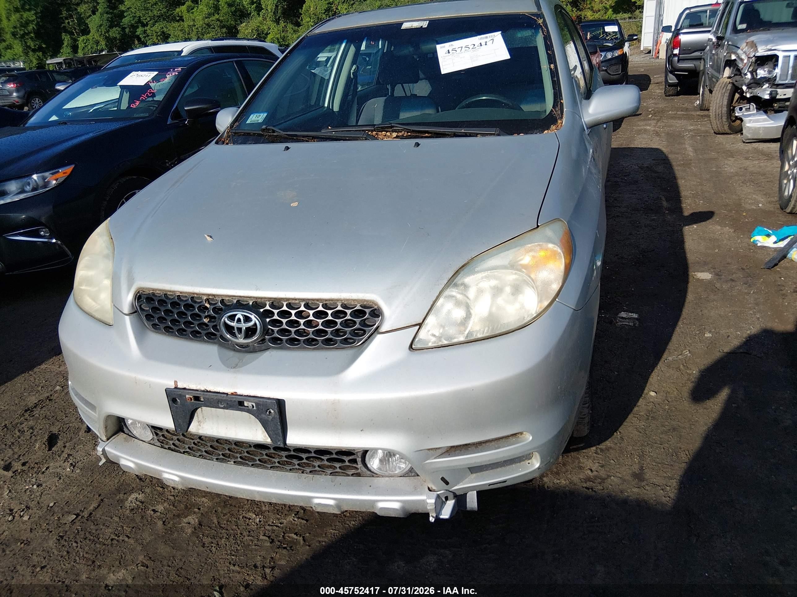 2003 Toyota Matrix Xr Серебряный vin: 2T1KR32EX3C059978