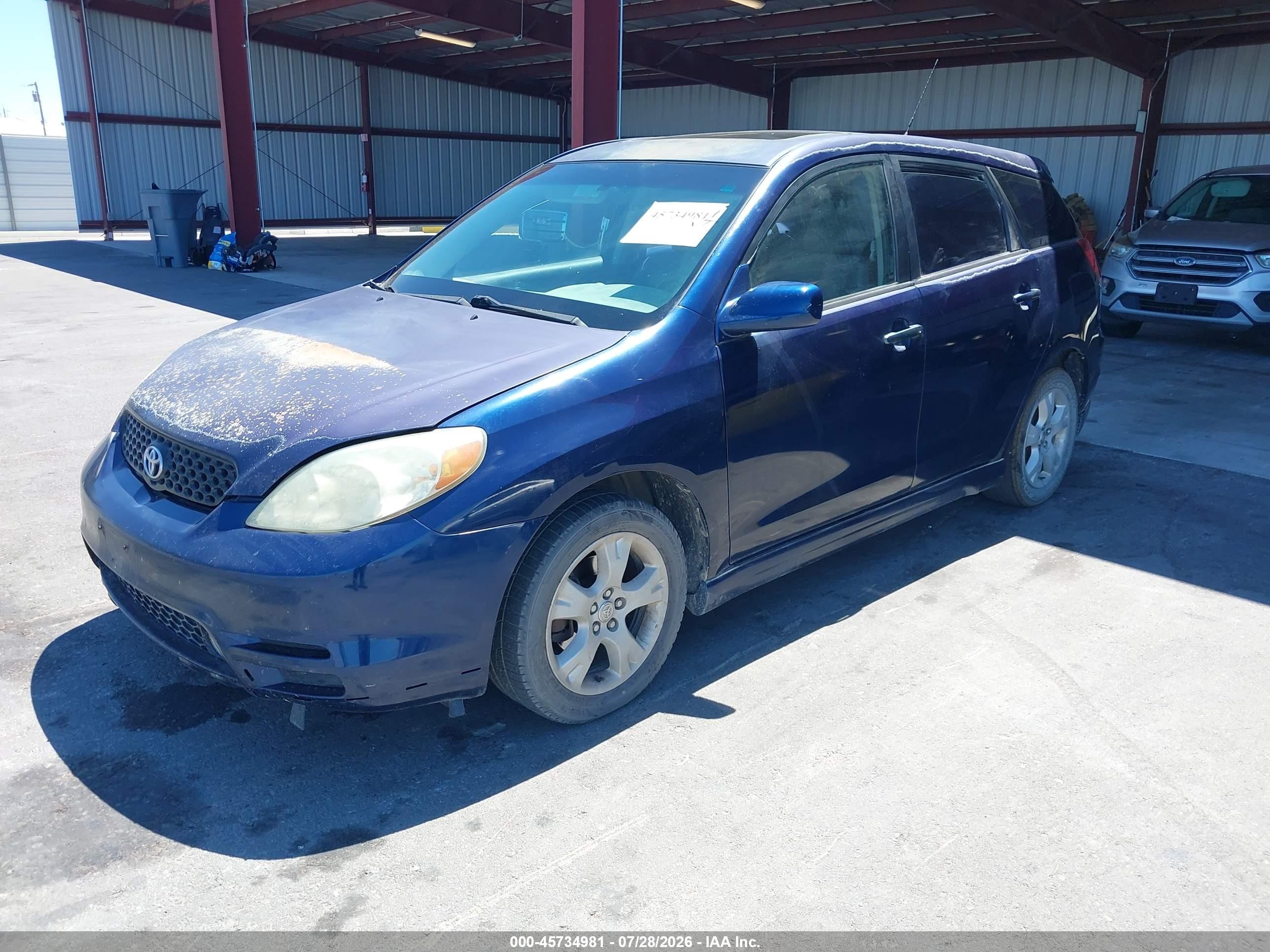 2003 Toyota Matrix Xr Blue vin: 2T1KR32EX3C069748