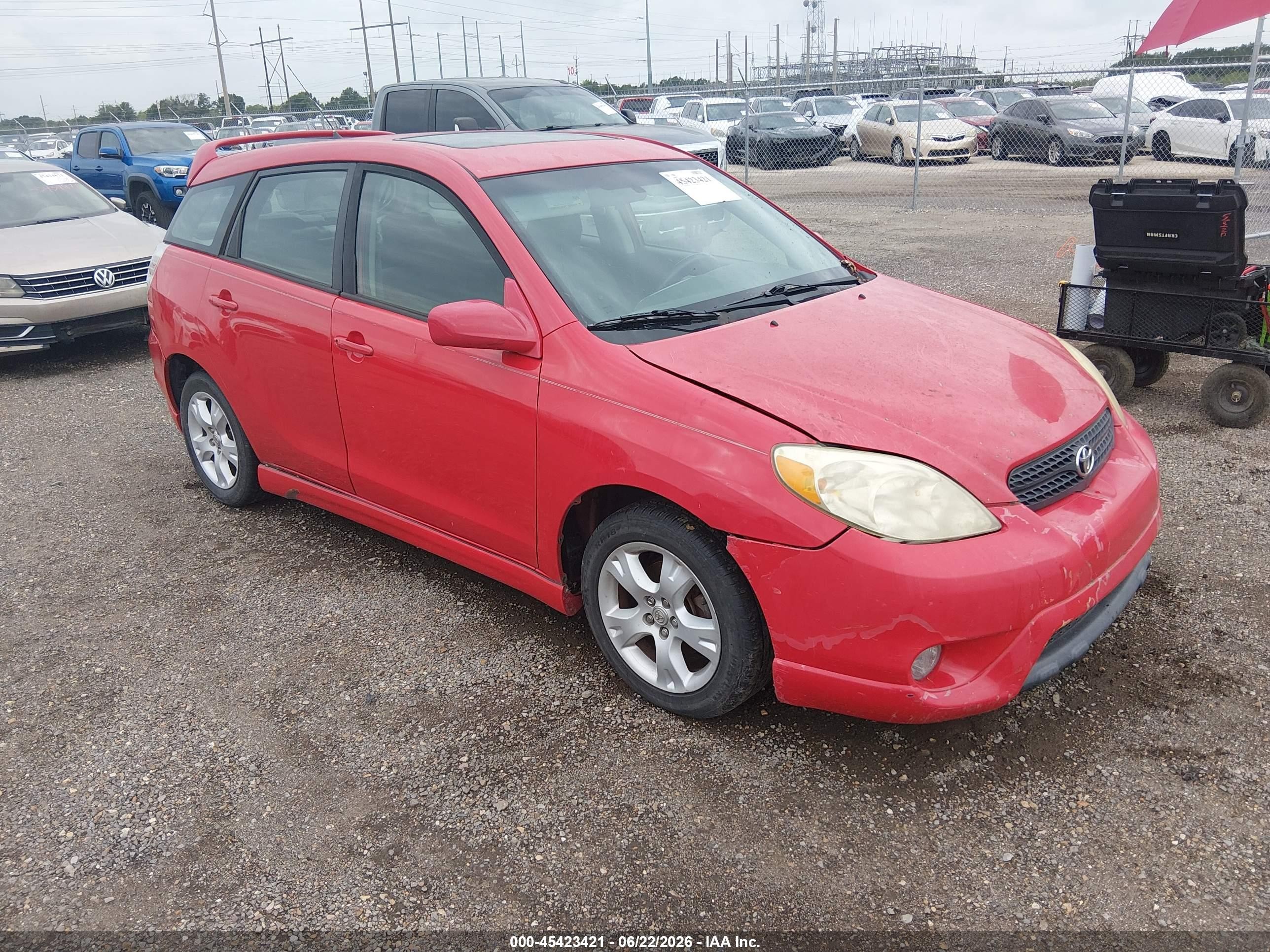 2007 Toyota Matrix Xr Red vin: 2T1KR32EX7C633355