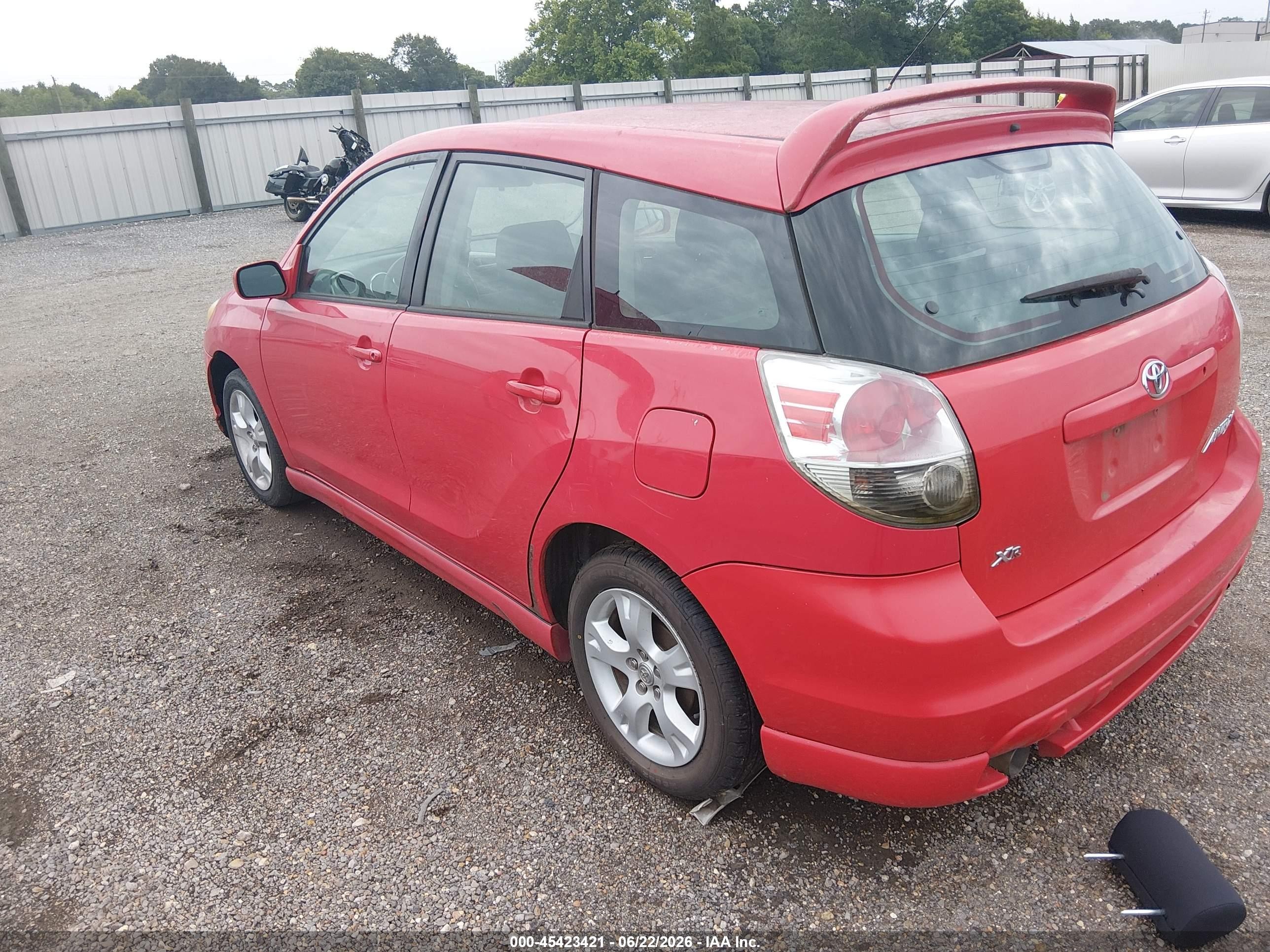 2007 Toyota Matrix Xr Red vin: 2T1KR32EX7C633355