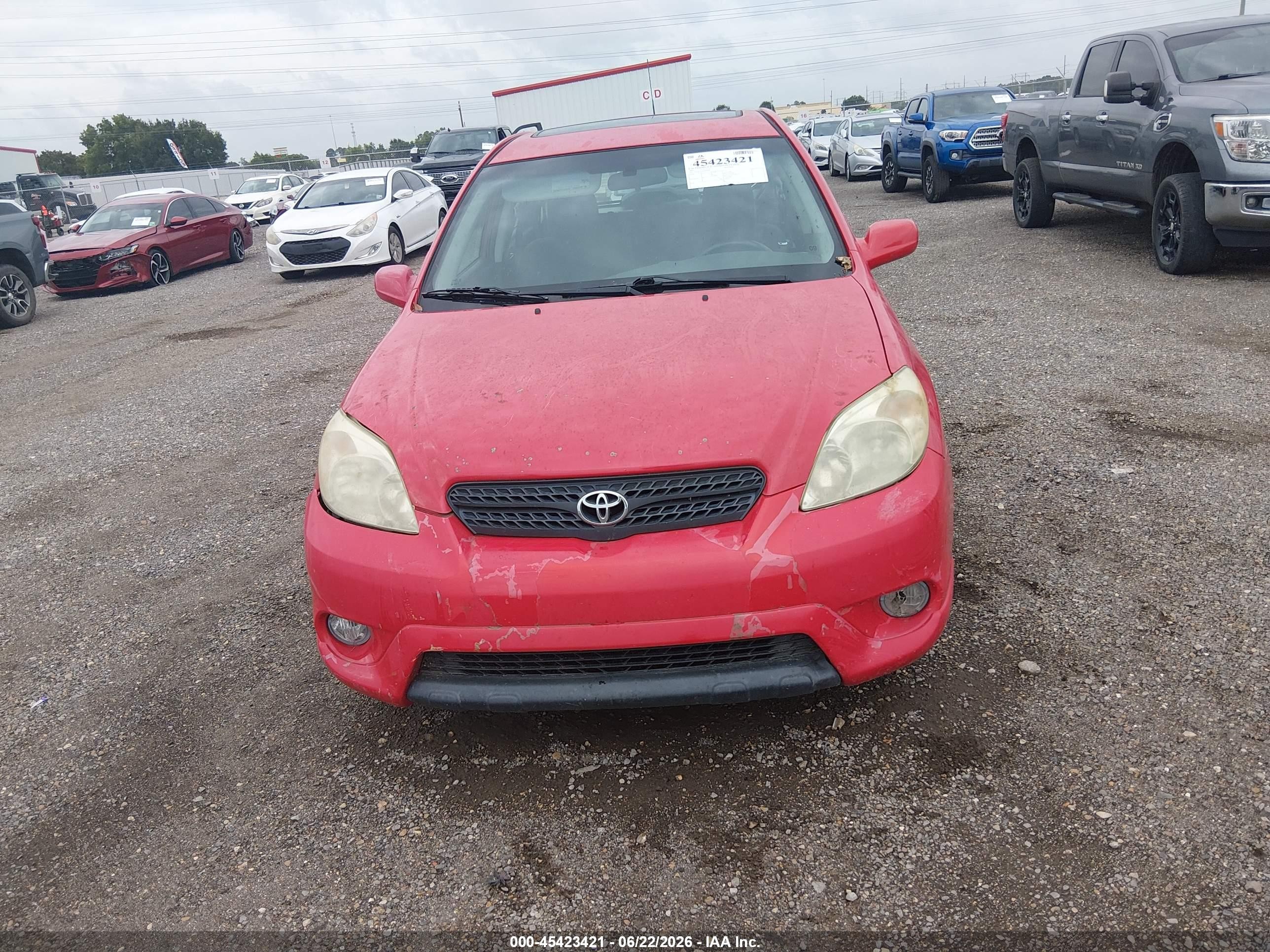 2007 Toyota Matrix Xr Red vin: 2T1KR32EX7C633355