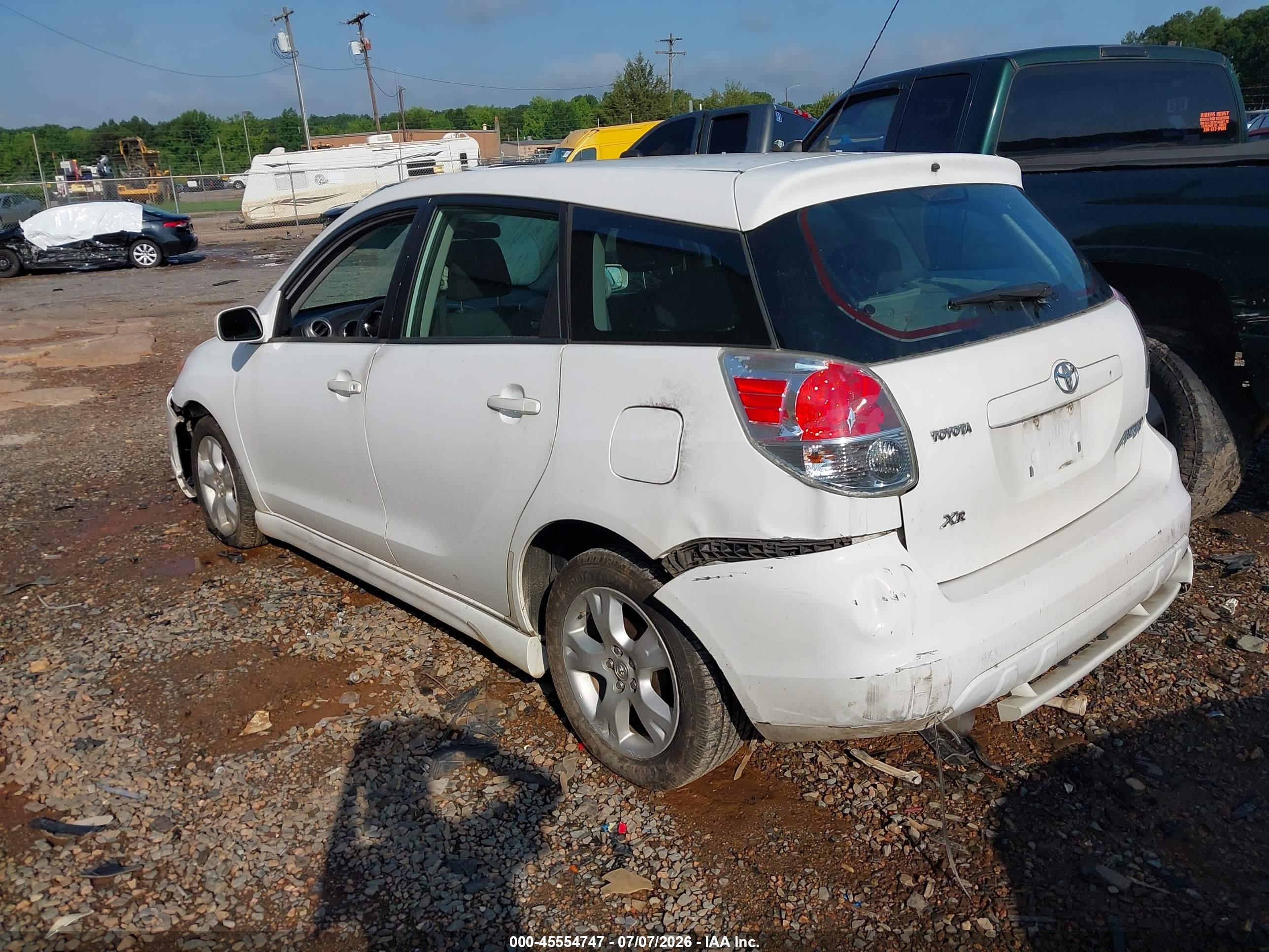 2008 Toyota Matrix Xr White vin: 2T1KR32EX8C687658