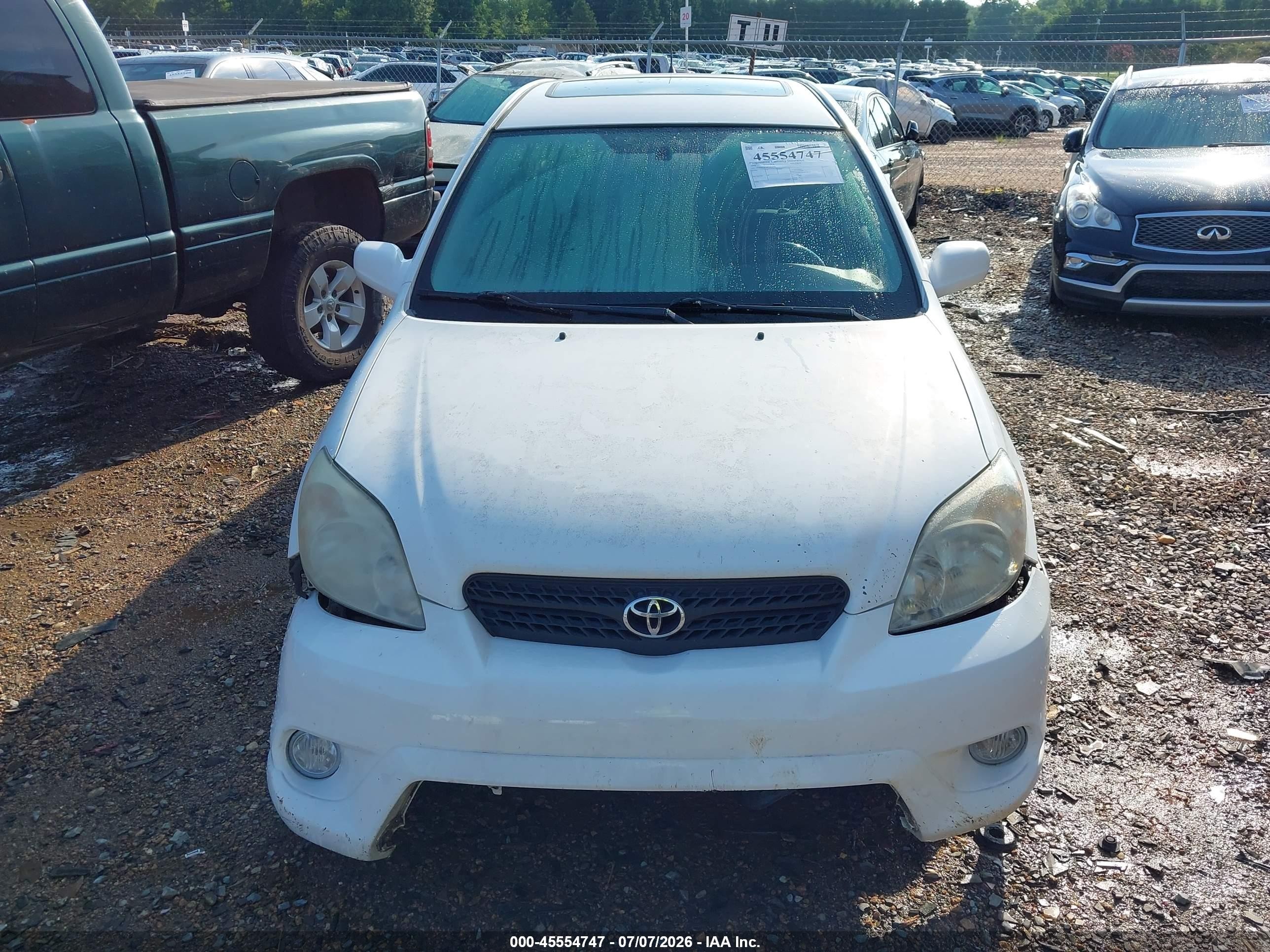 2008 Toyota Matrix Xr White vin: 2T1KR32EX8C687658